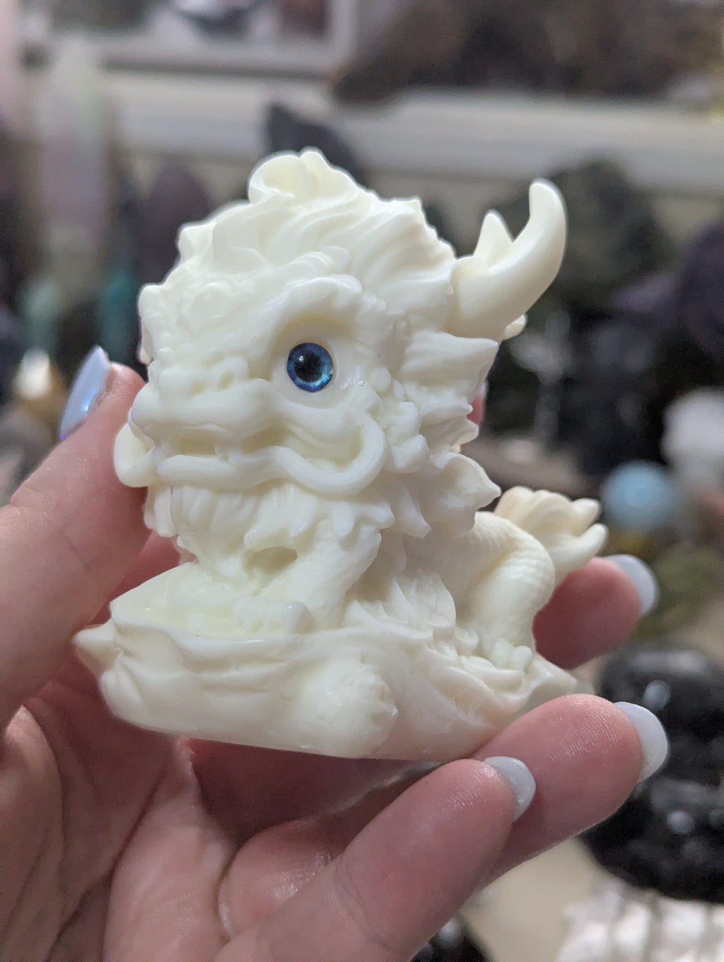 Amazing ivory nut foo dog carving