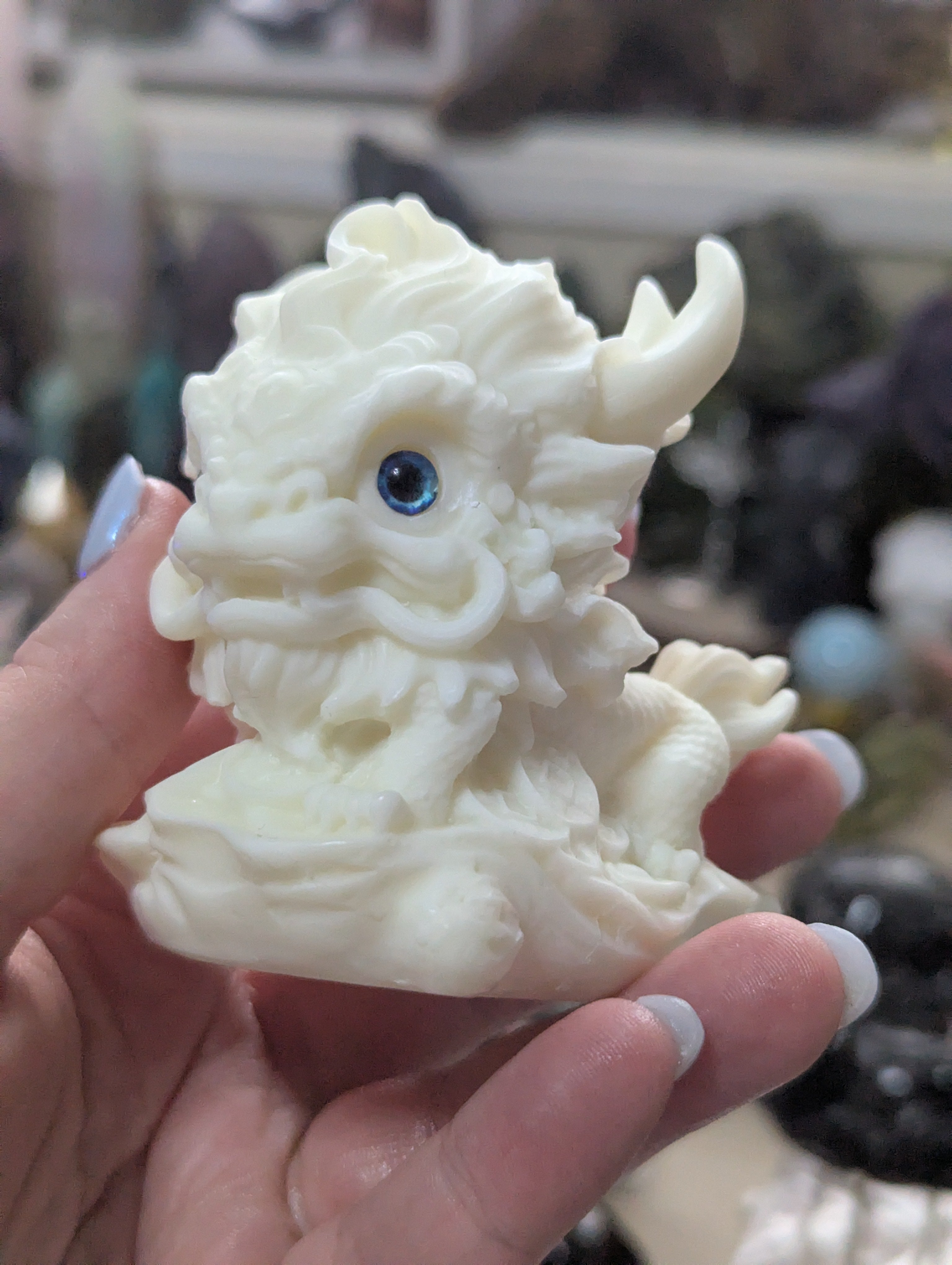 Amazing ivory nut foo dog carving