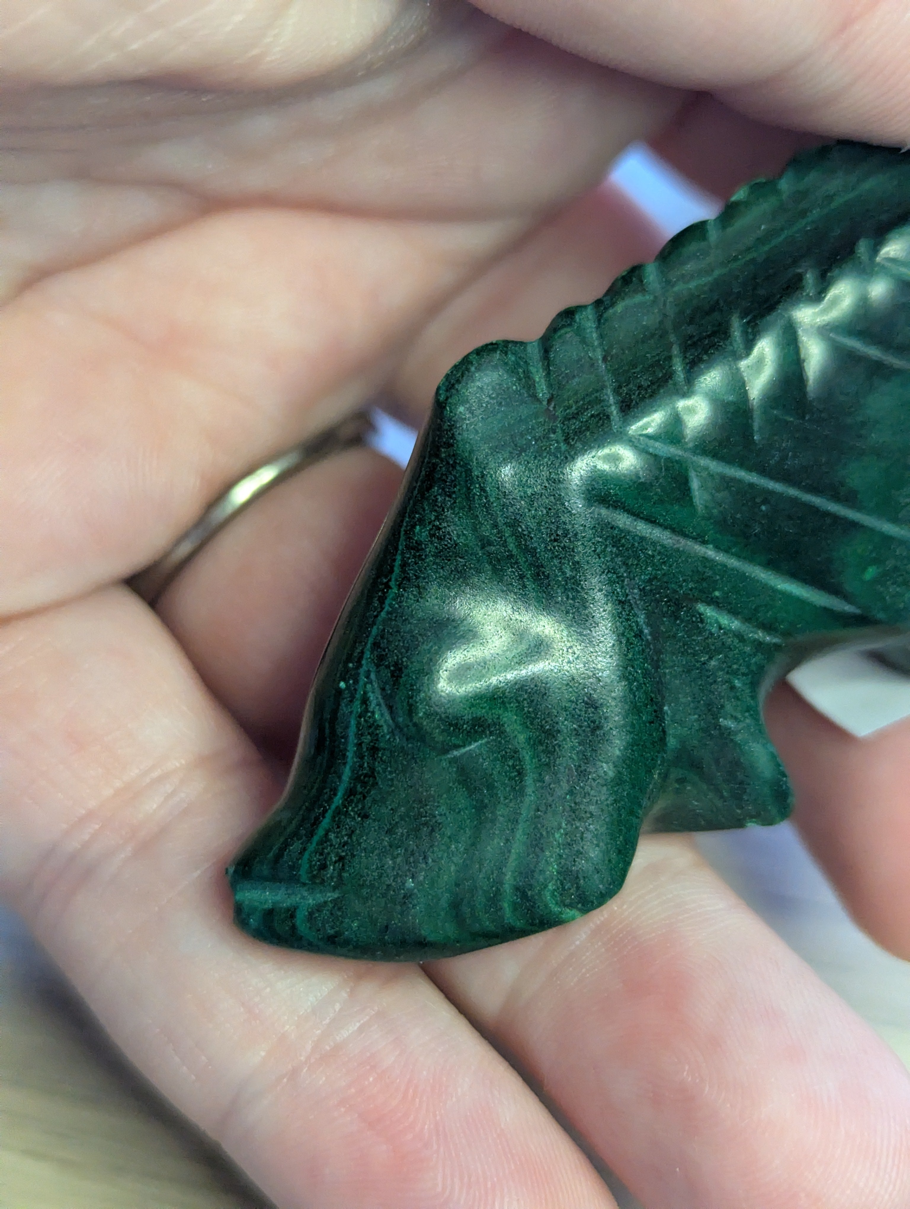 Malicite crystal Fish carving