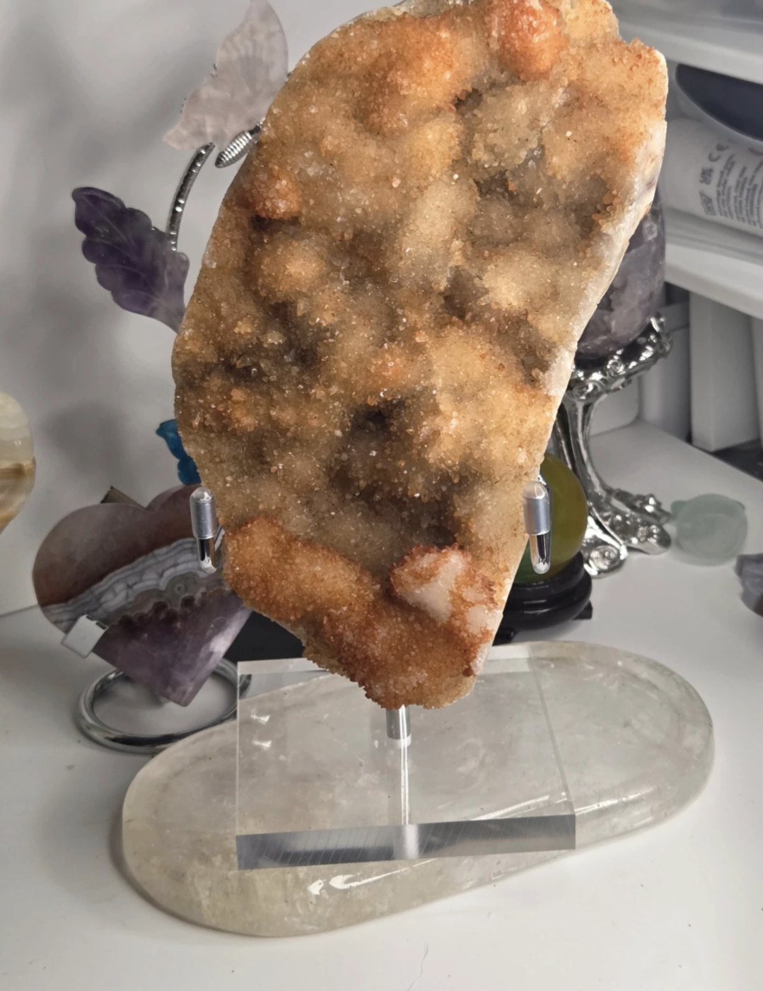 Sale - Missouri Quartz specimen with stand - 50% off when Added to your basket