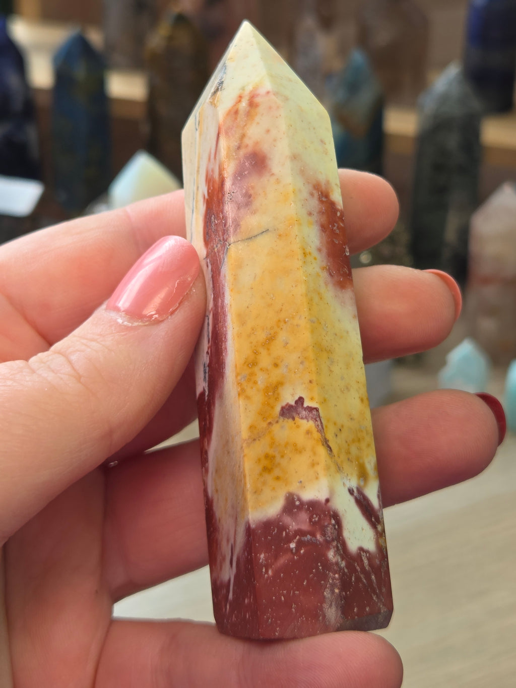 Beautiful  petrified wood crystal tower