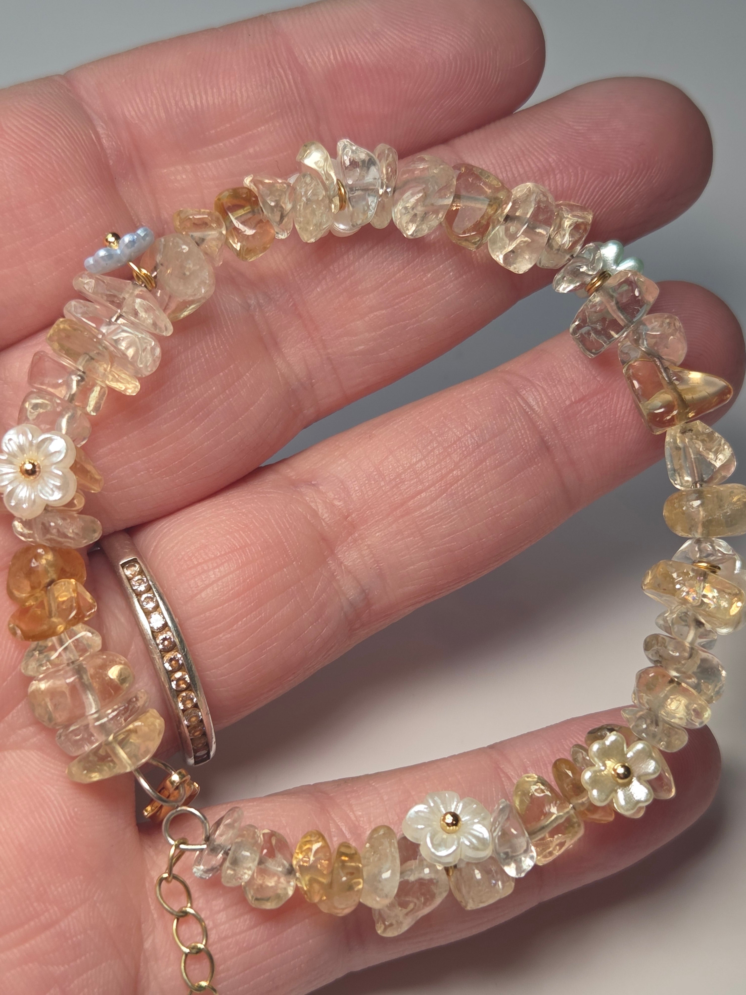 Natural  Citrine  crystal bracelet