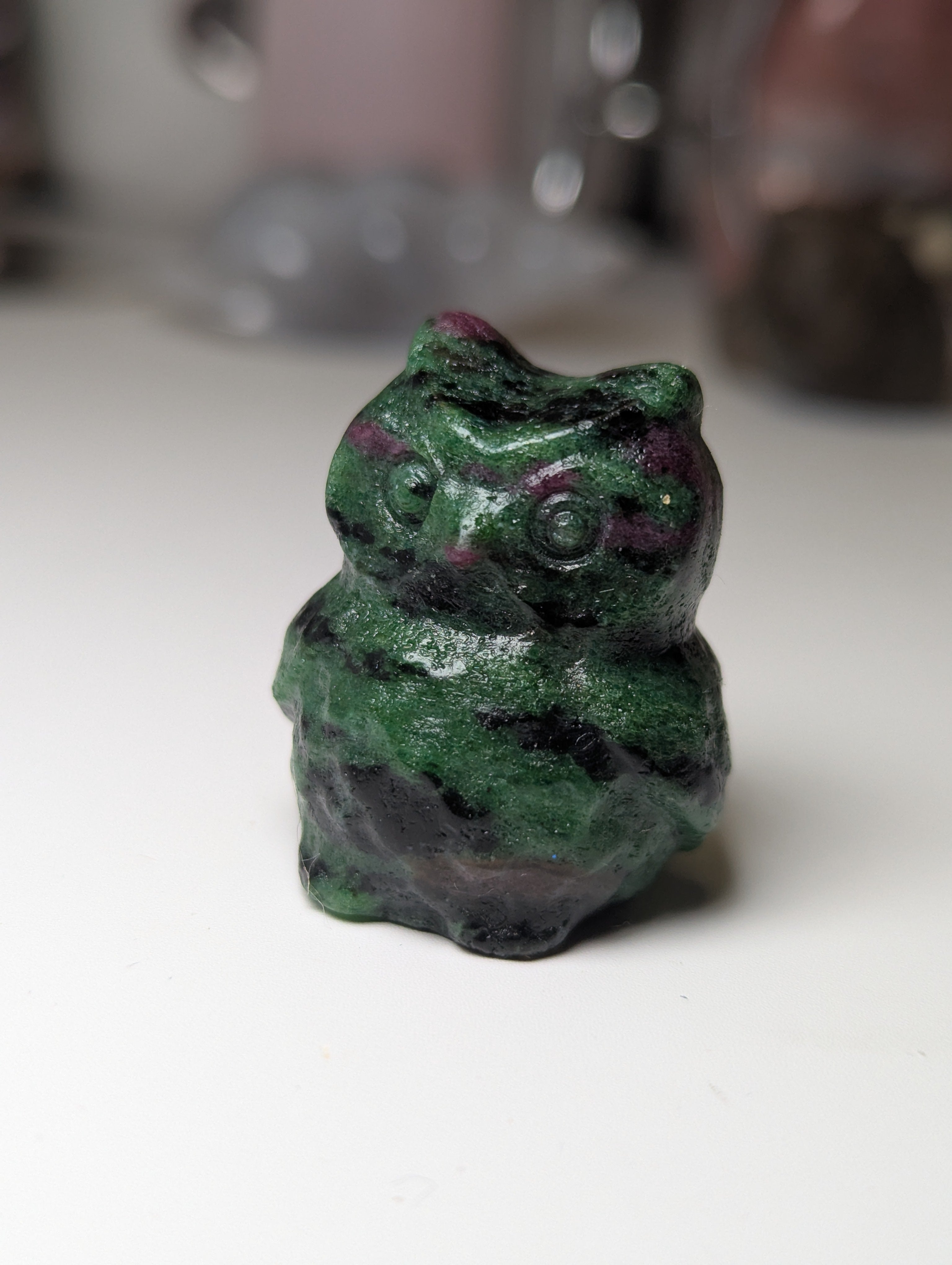 Crystal small owl carving