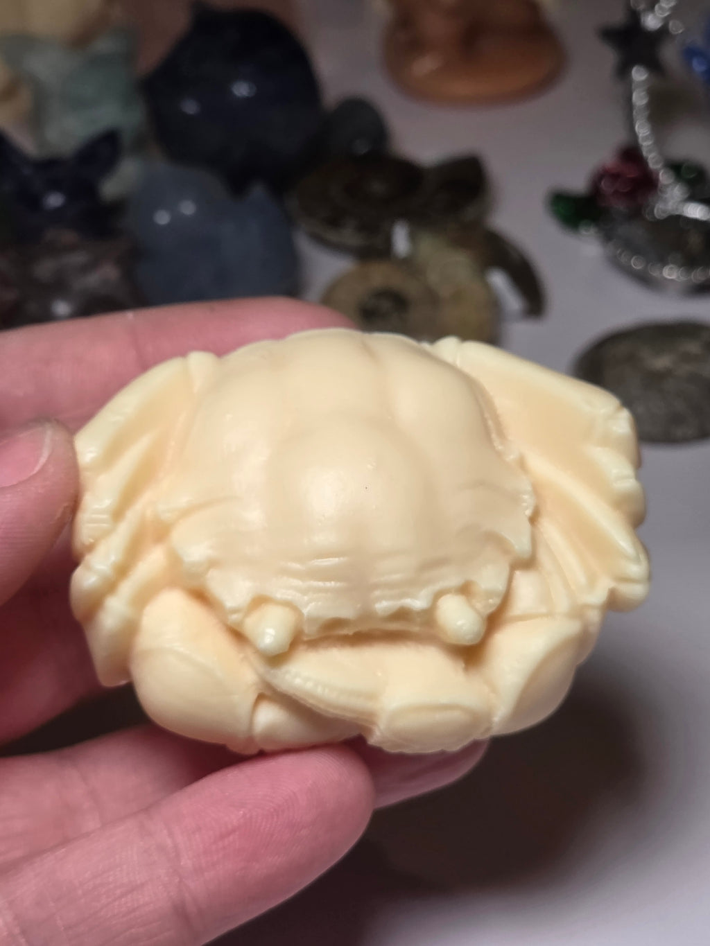 Ivory nut crab carving