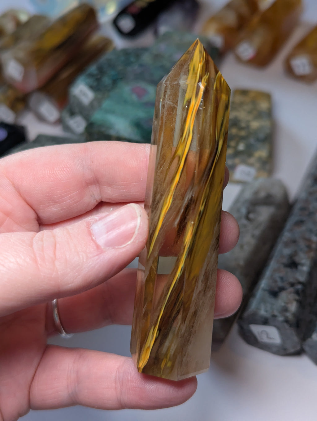 Smelling quartz crystal tower