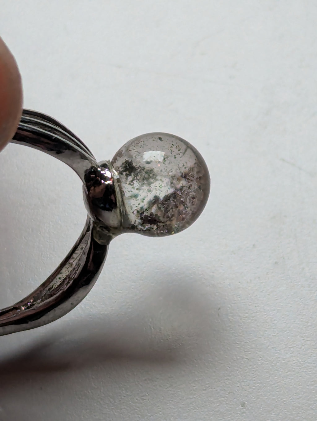 Garden quartz crystal ring