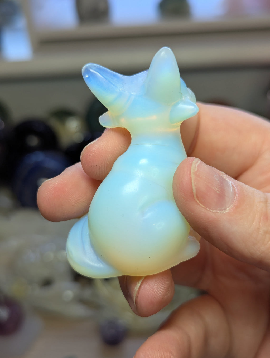 Crystal fox carvings