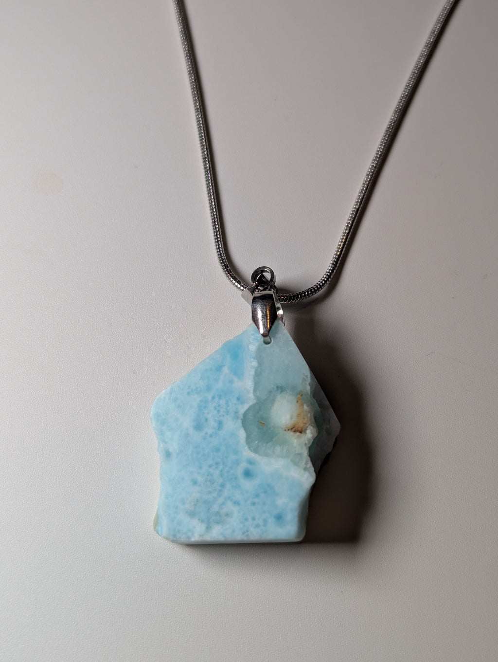 Larimar crystal handmade necklace