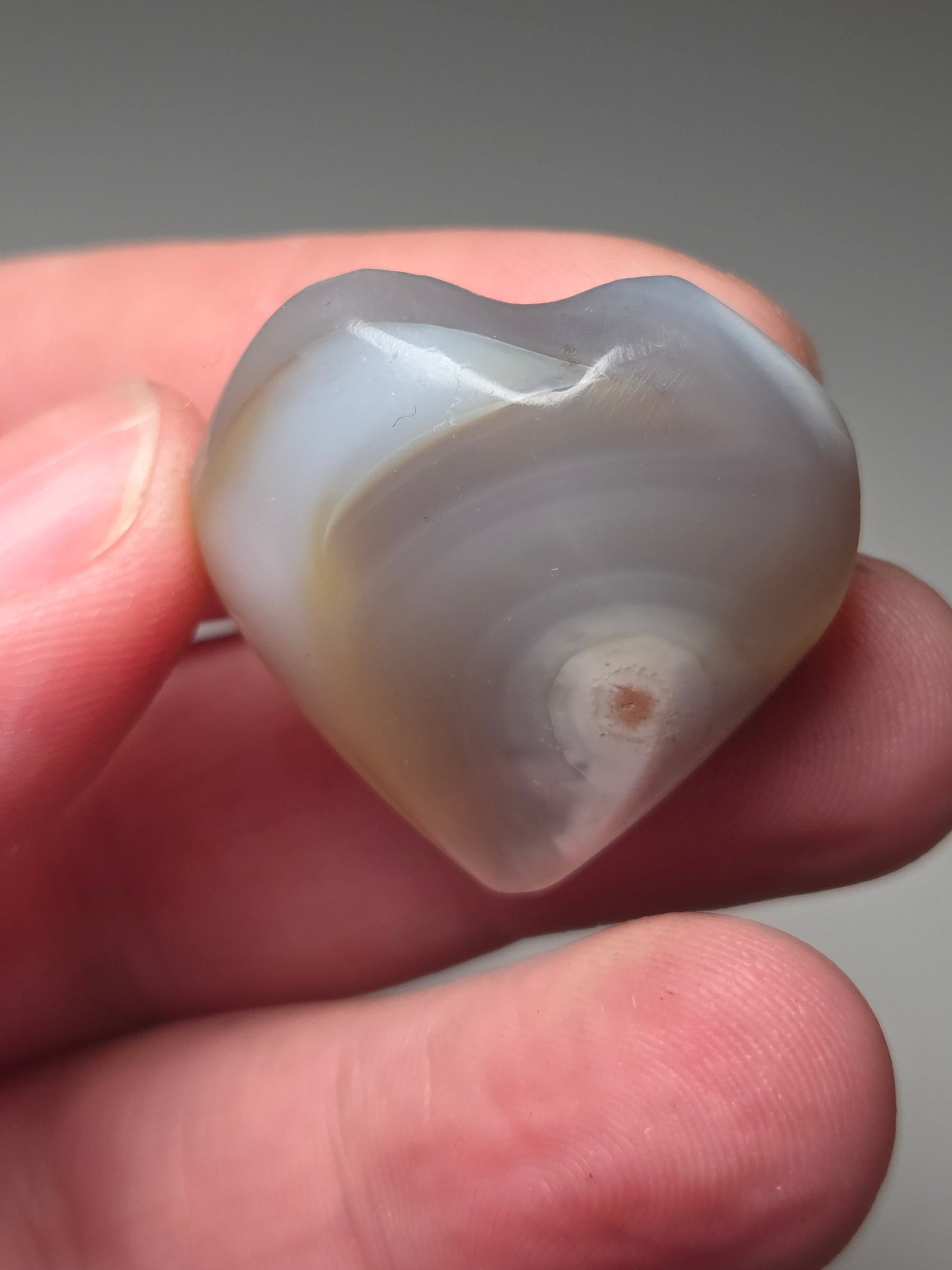 Orca Agate crystal heart carving