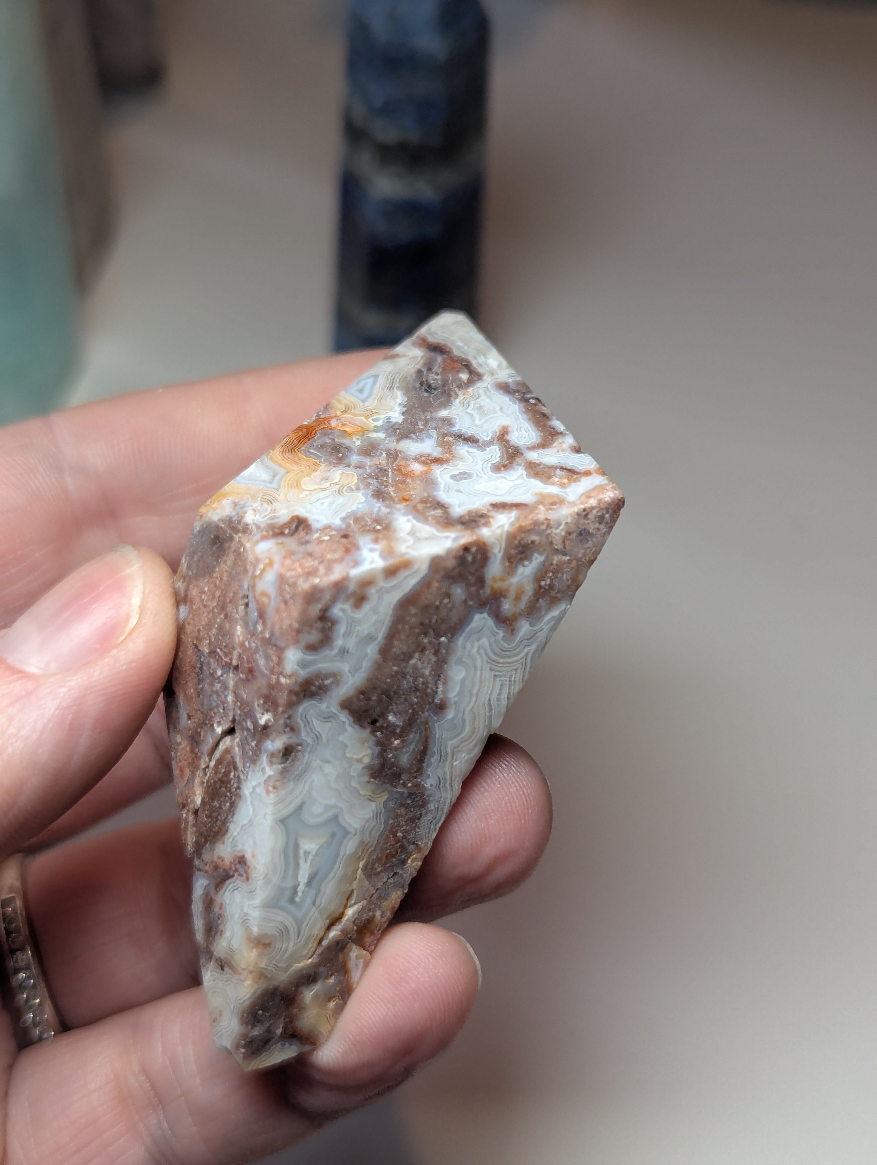 Mexican crazy lace agate crystal