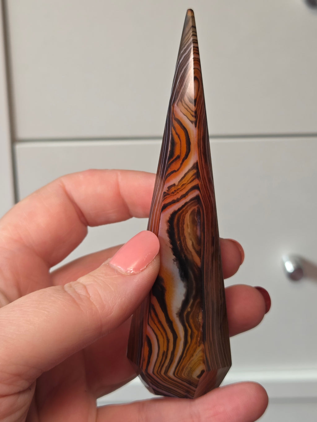 Sardonyx crystal diamond tower