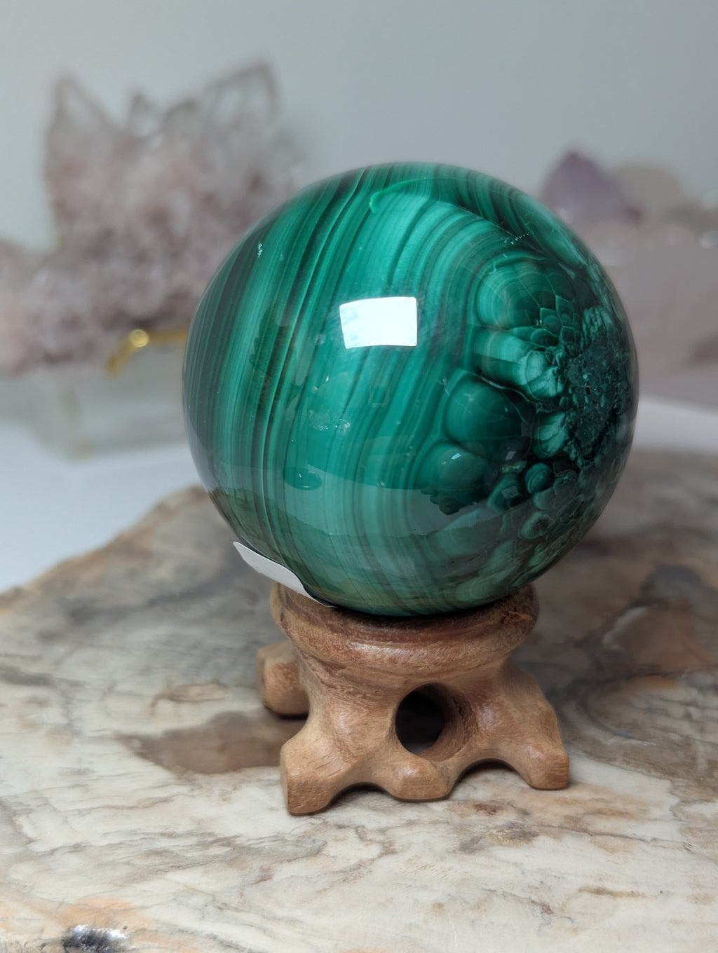 Beautiful Malicite crystal sphere