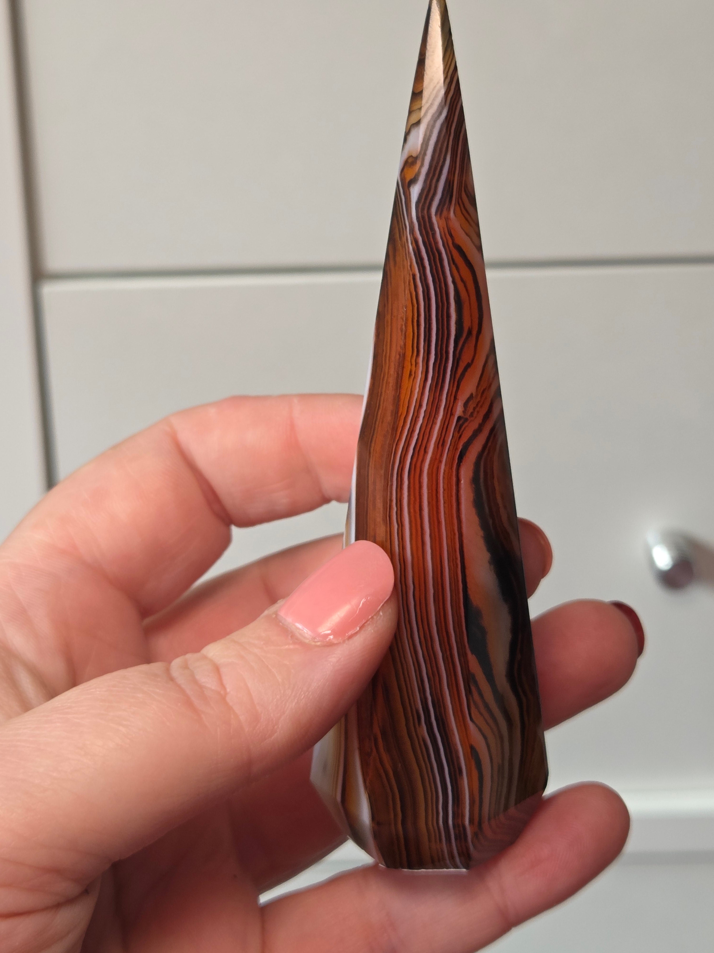 Sardonyx crystal diamond tower