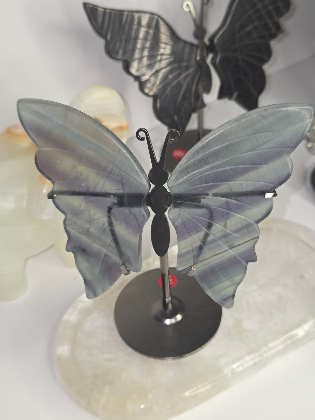 Lavender  flourite crystal butterfly