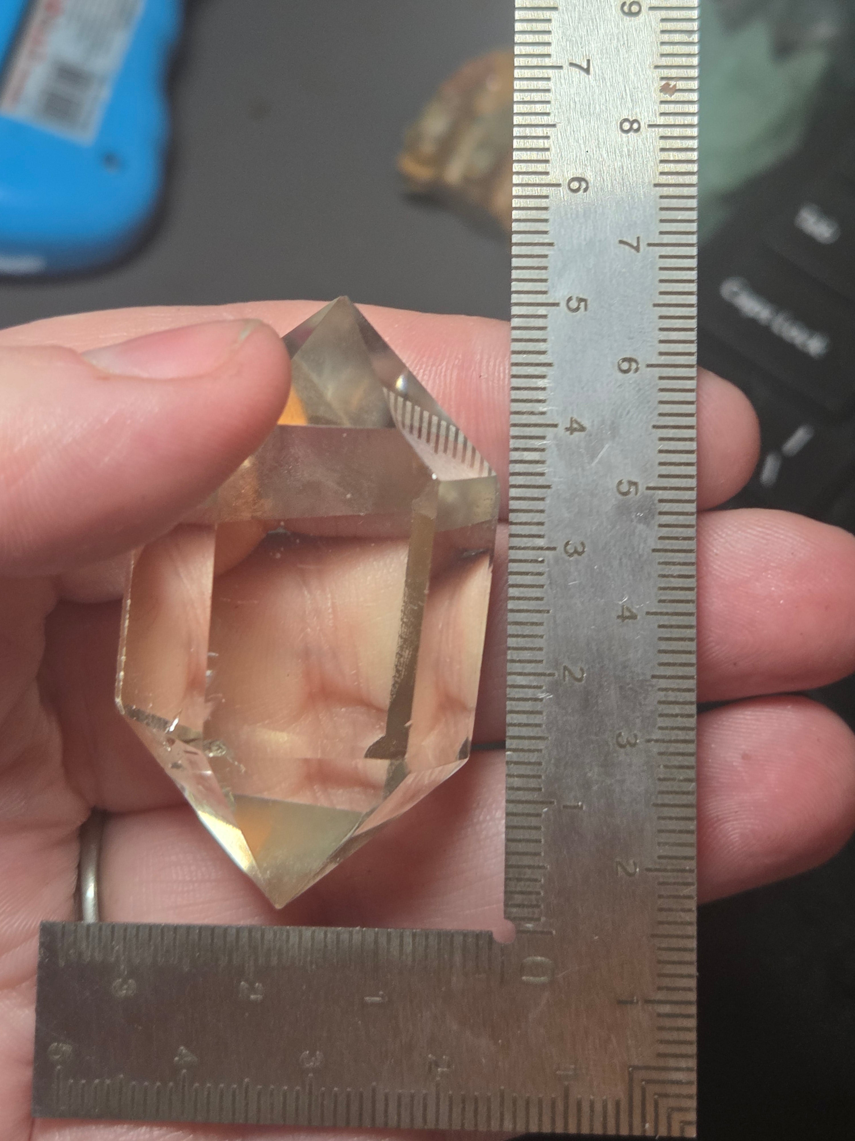 Natural Citrine crystal with rainbow DT