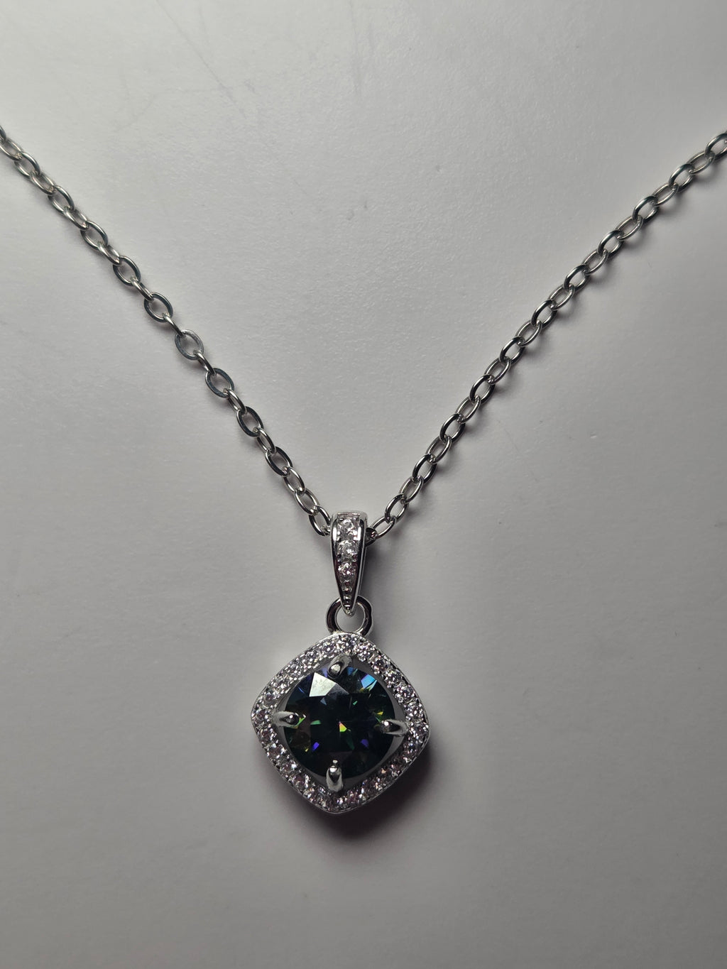 One Carrot Moissonite Diamond necklace with certificate