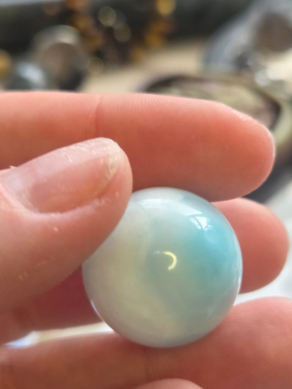Grade AAAA Larimar crystal sphere