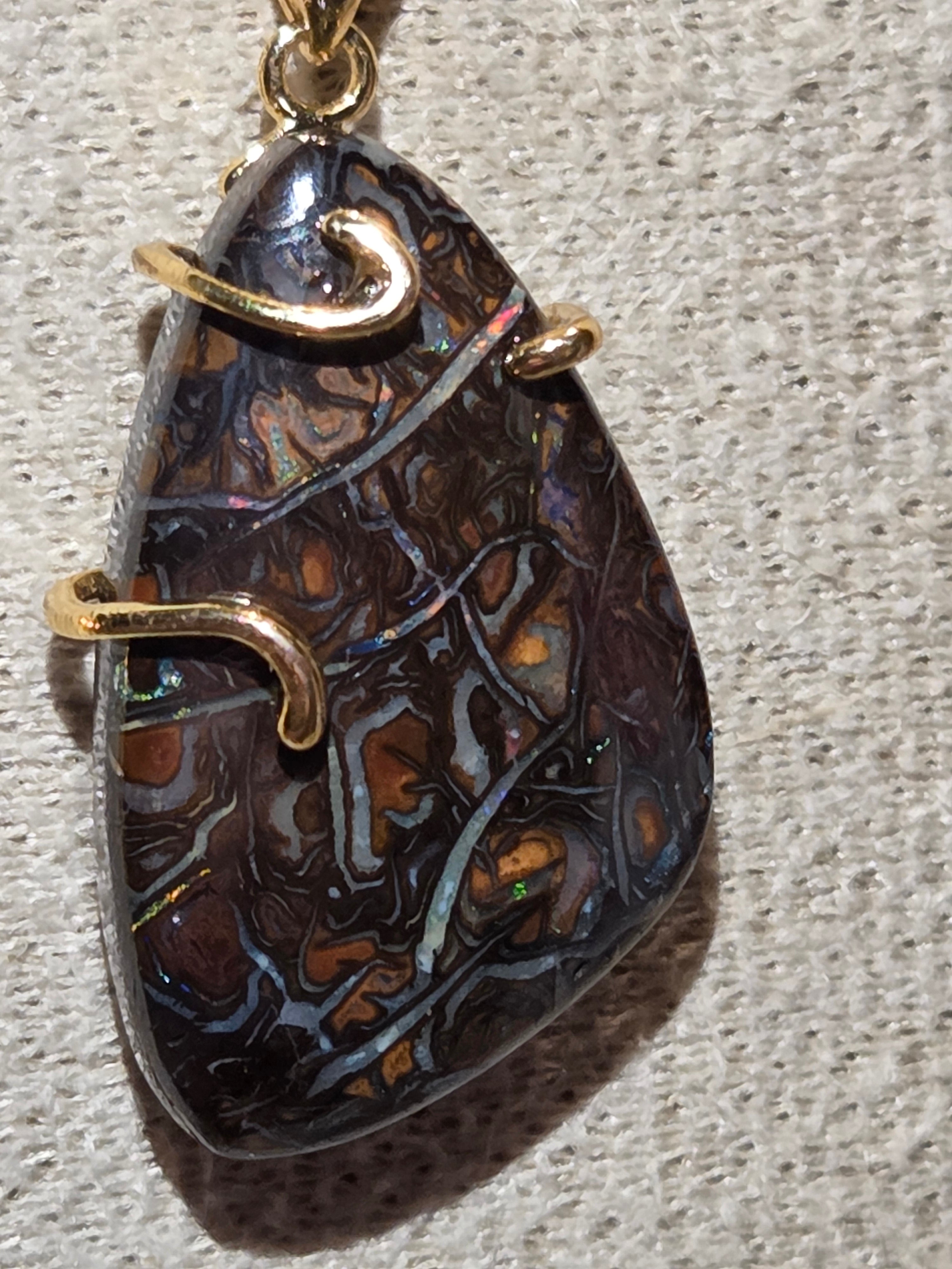 Amazing high quality S925 bolder opal necklace