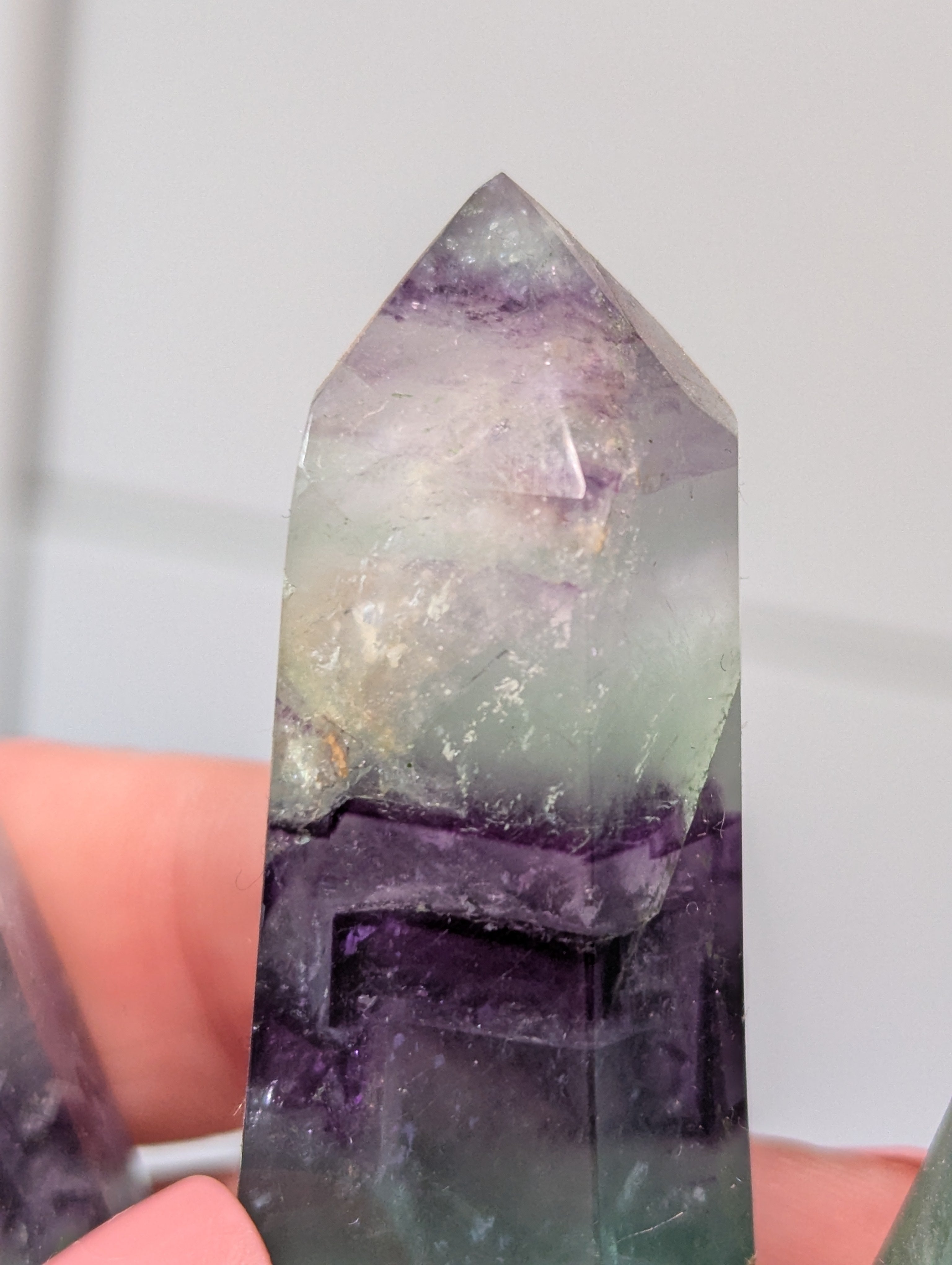 Beautiful four points Flourite crystal tower