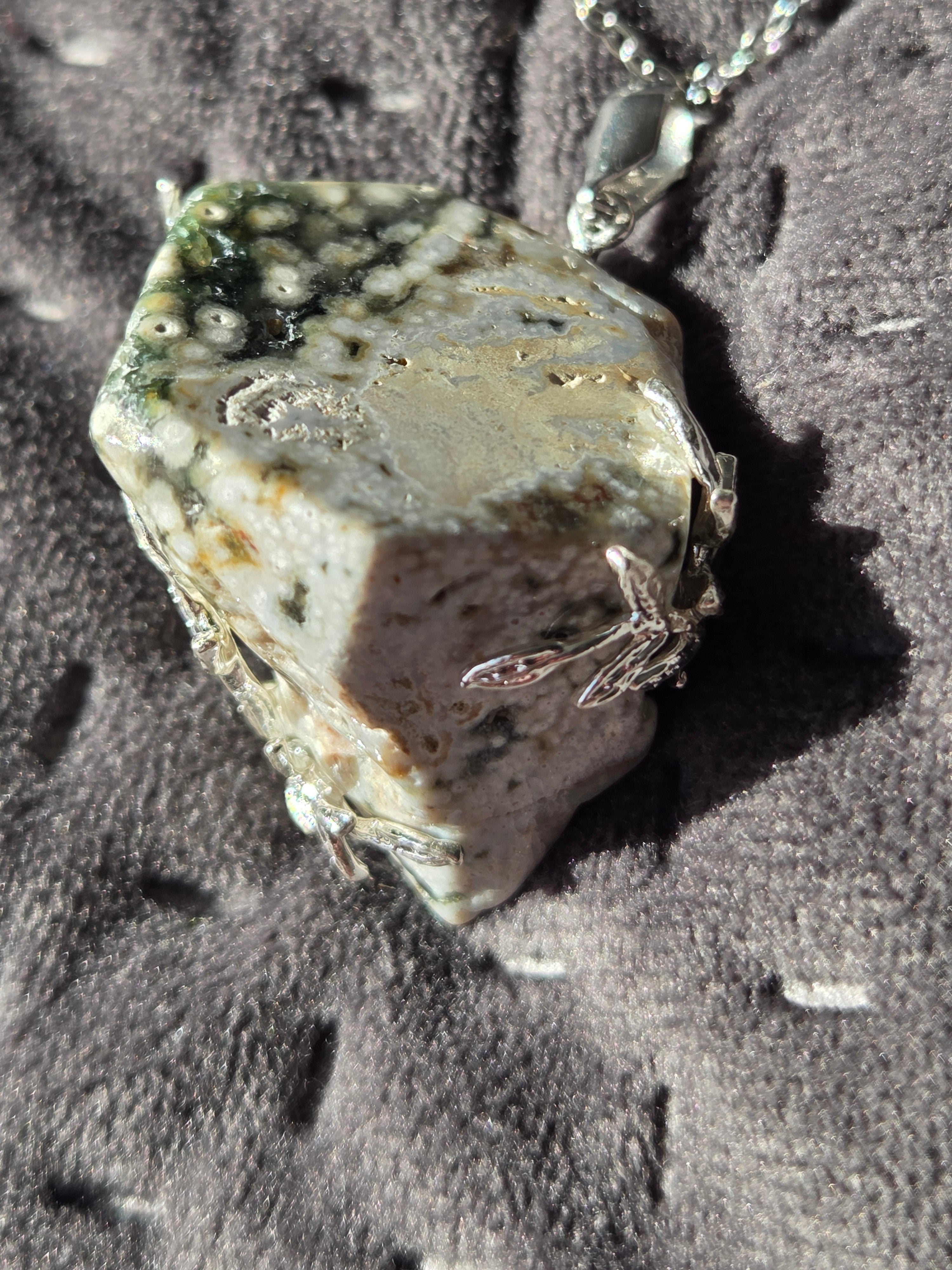Ocean Jasper crystal necklace