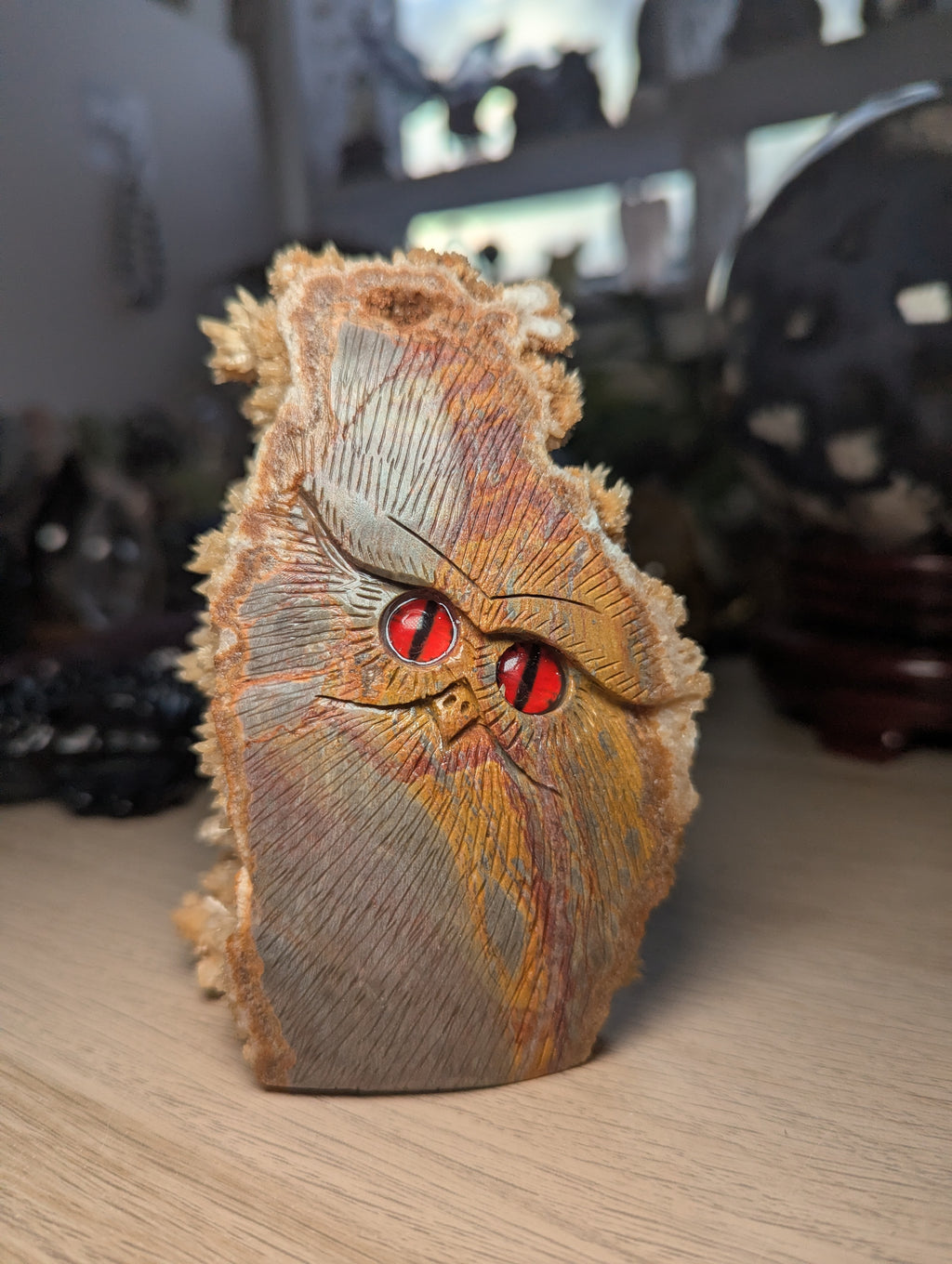 Owl crystal specimen