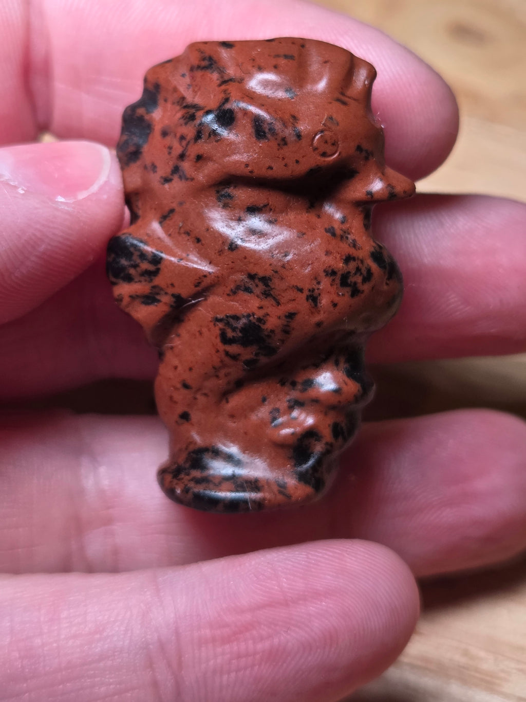 Mahogany Obsidian crystal sea horse