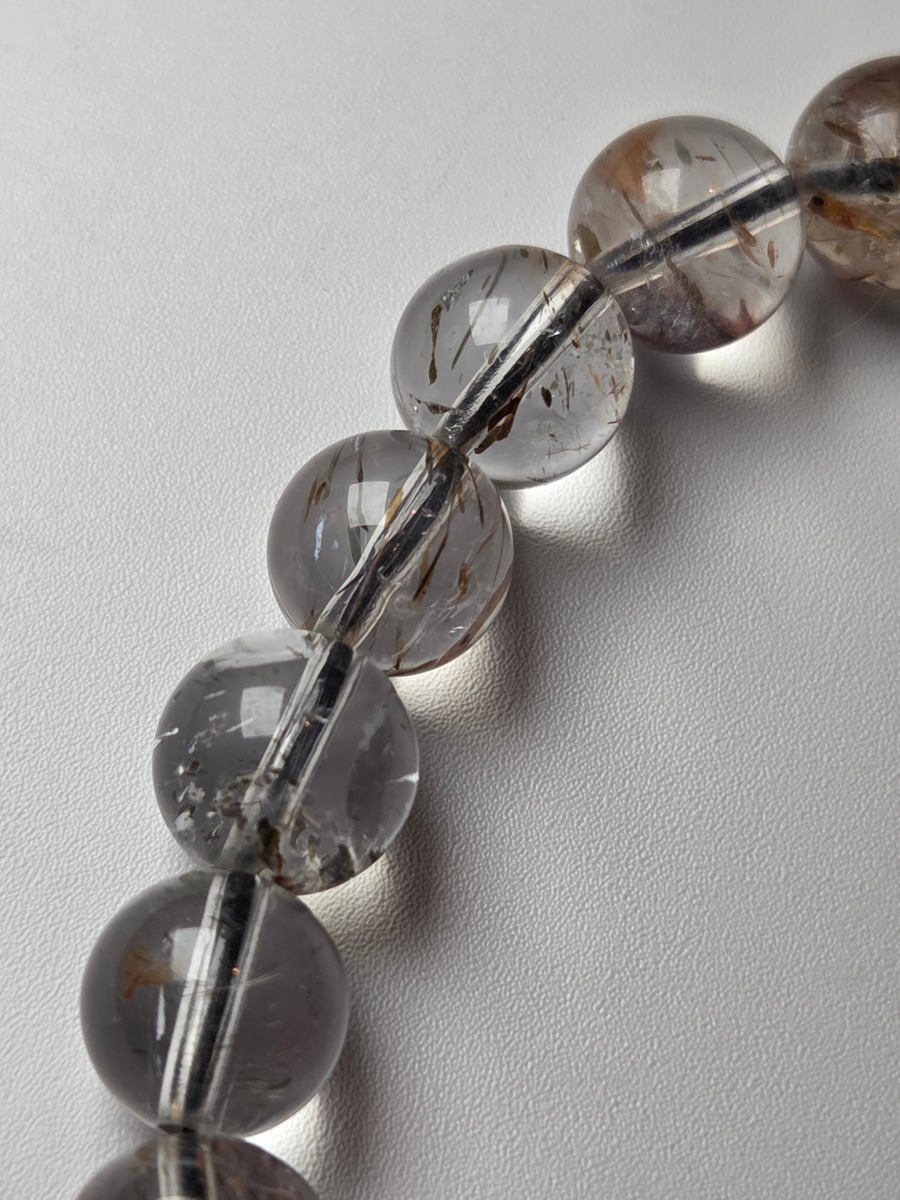 Copper rutile crystal bracelet
