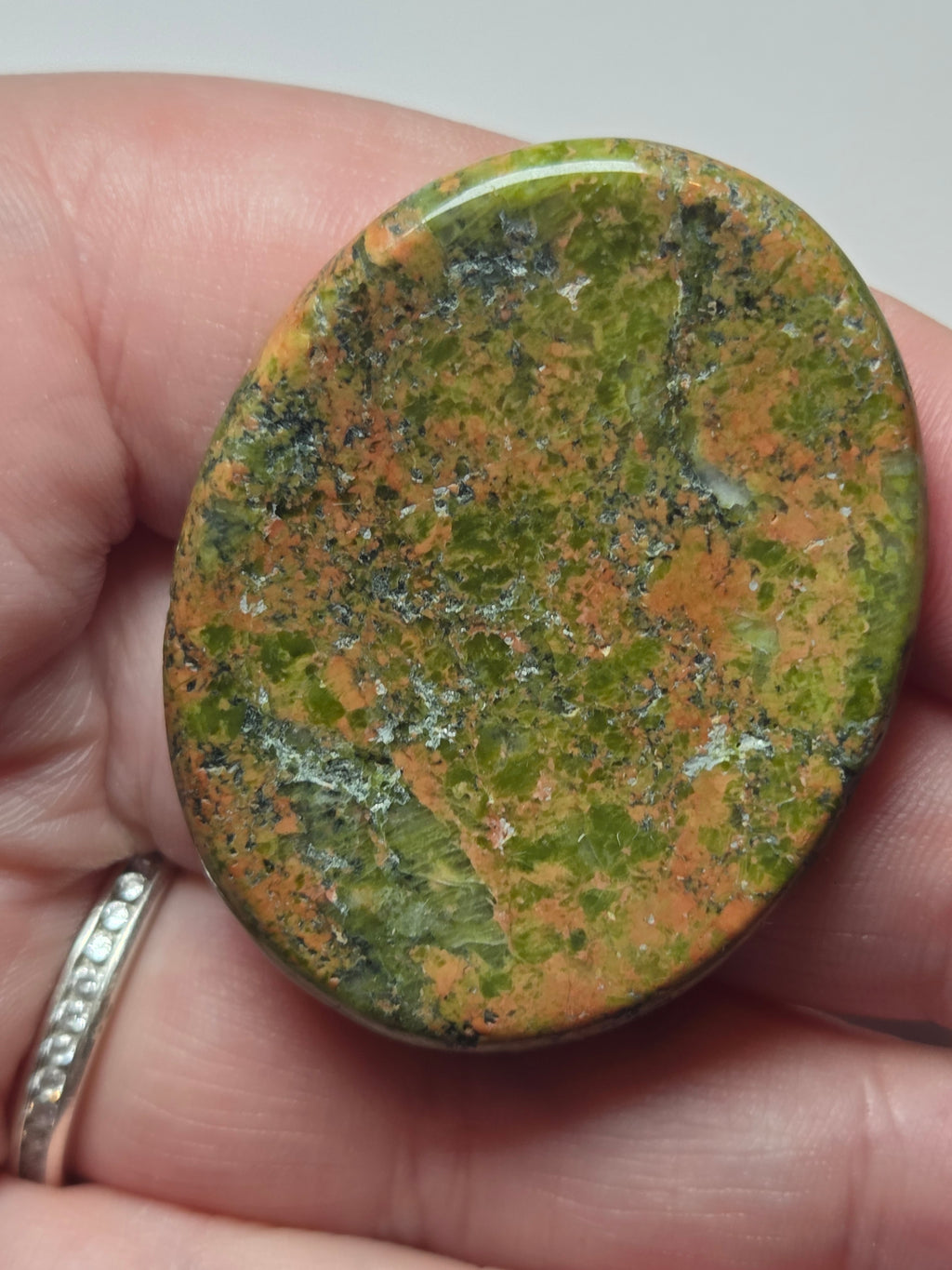 Unikite crystal worry stone