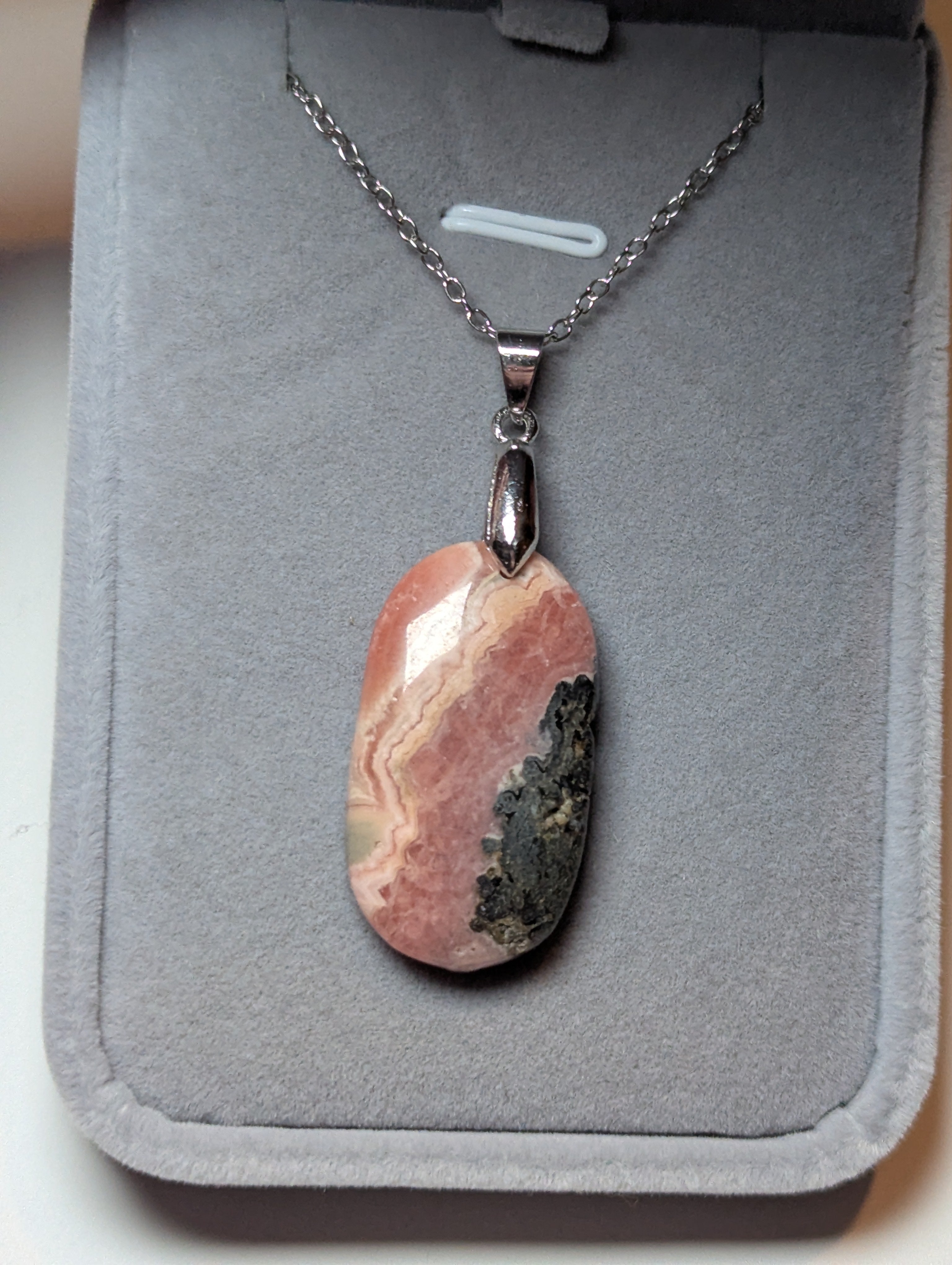 Rhodcrosite crystal handmade necklace