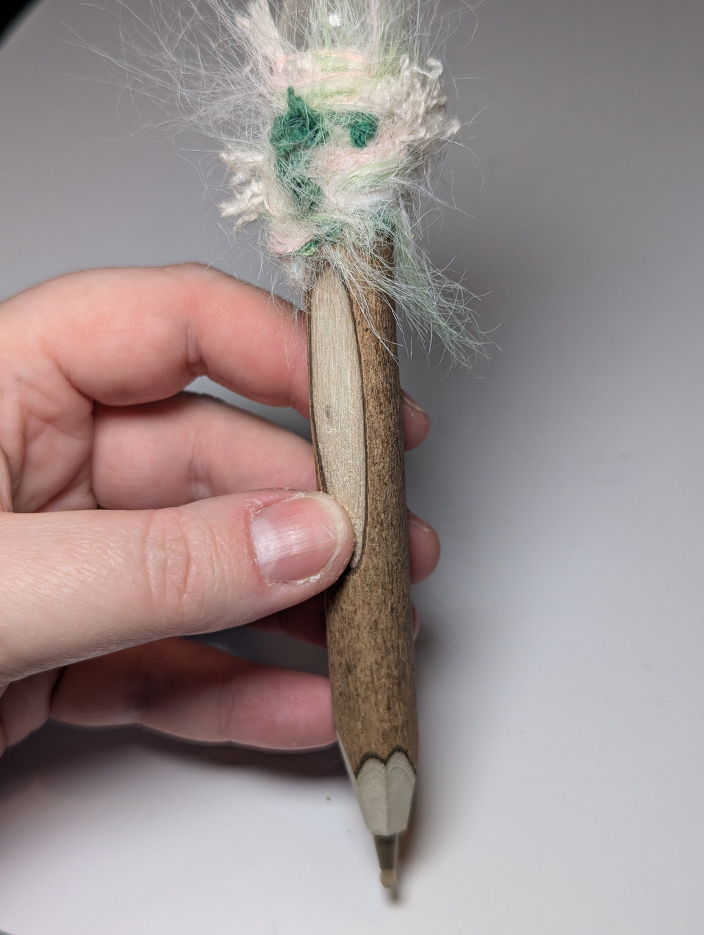 Clear quartz crystal pen