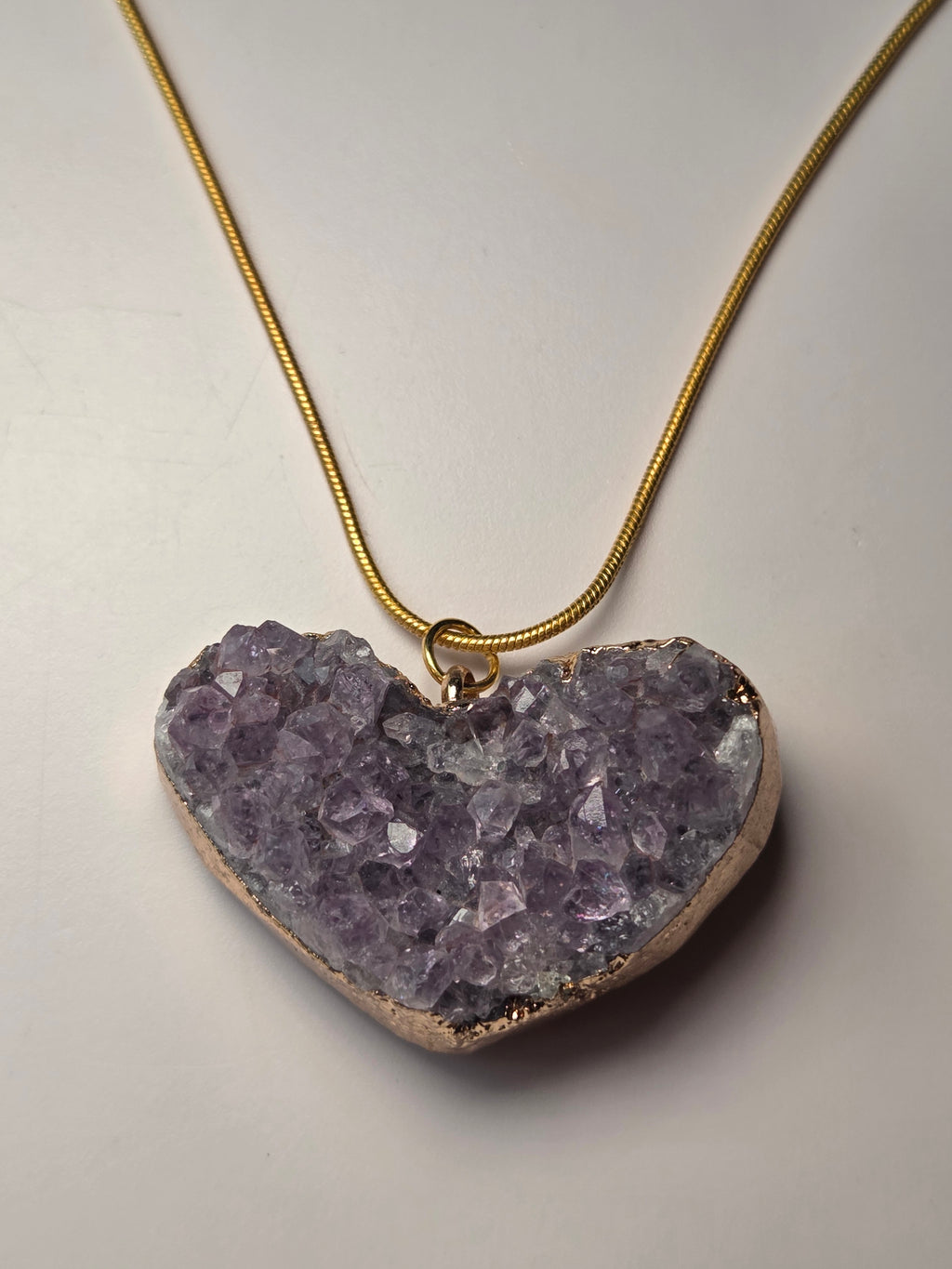 Amethyst crystal necklace