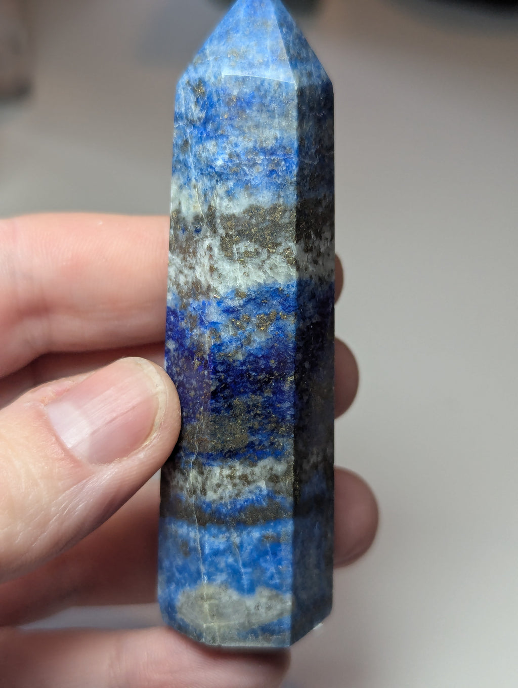 Lapis lazuli crystal tower