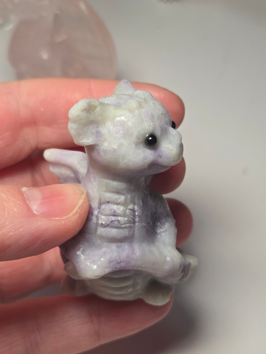 Tiffany stone crystal dragon carving