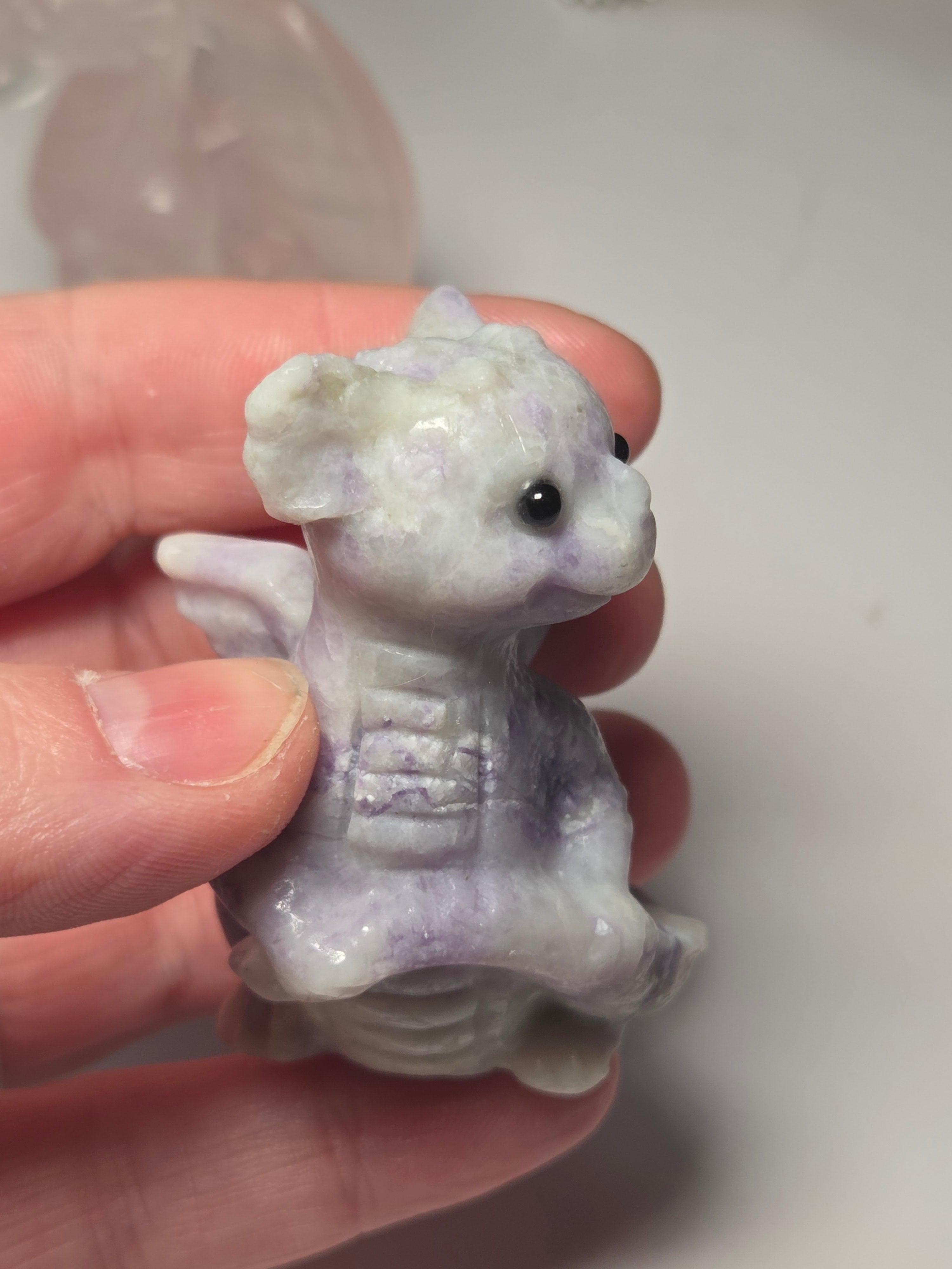 Tiffany stone crystal dragon carving