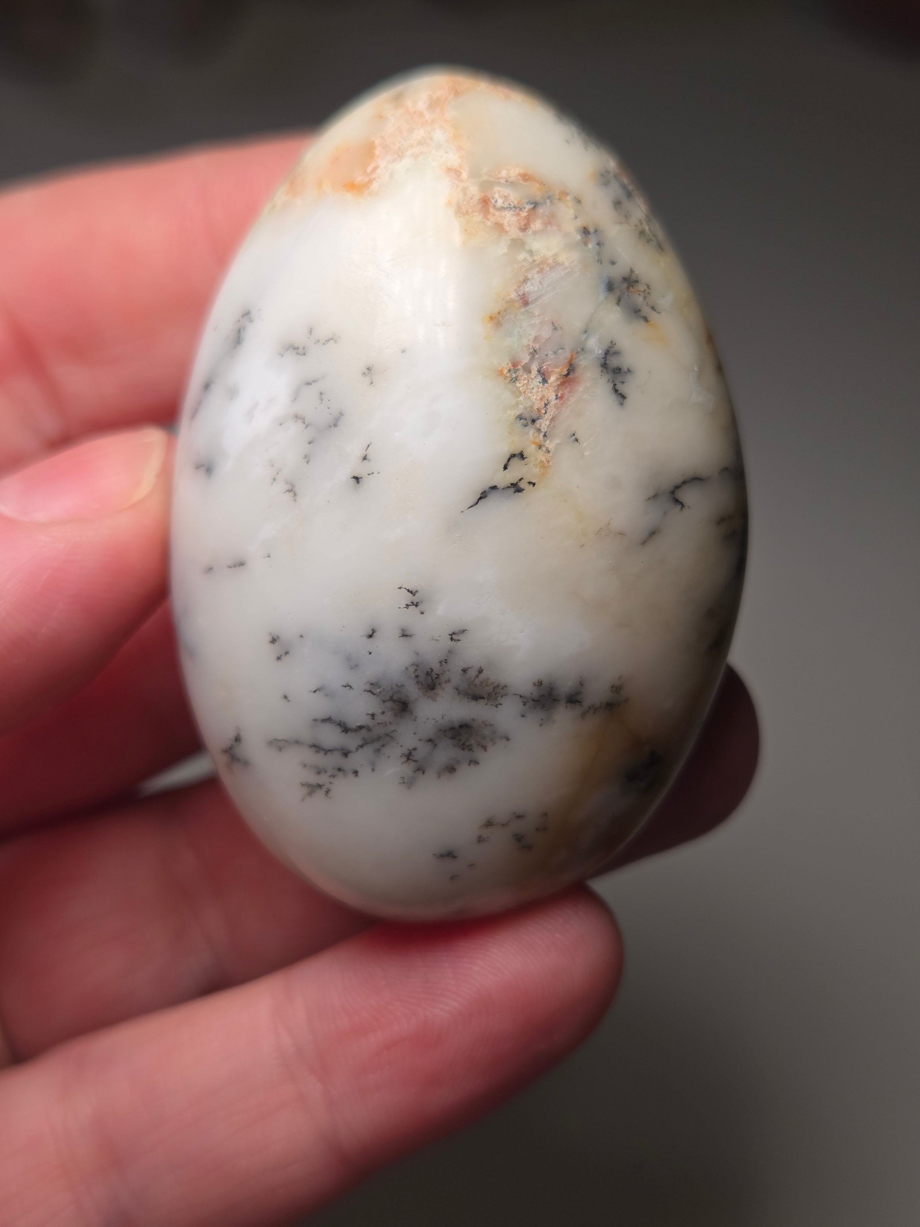 Dendritic crystal opal Palm stone