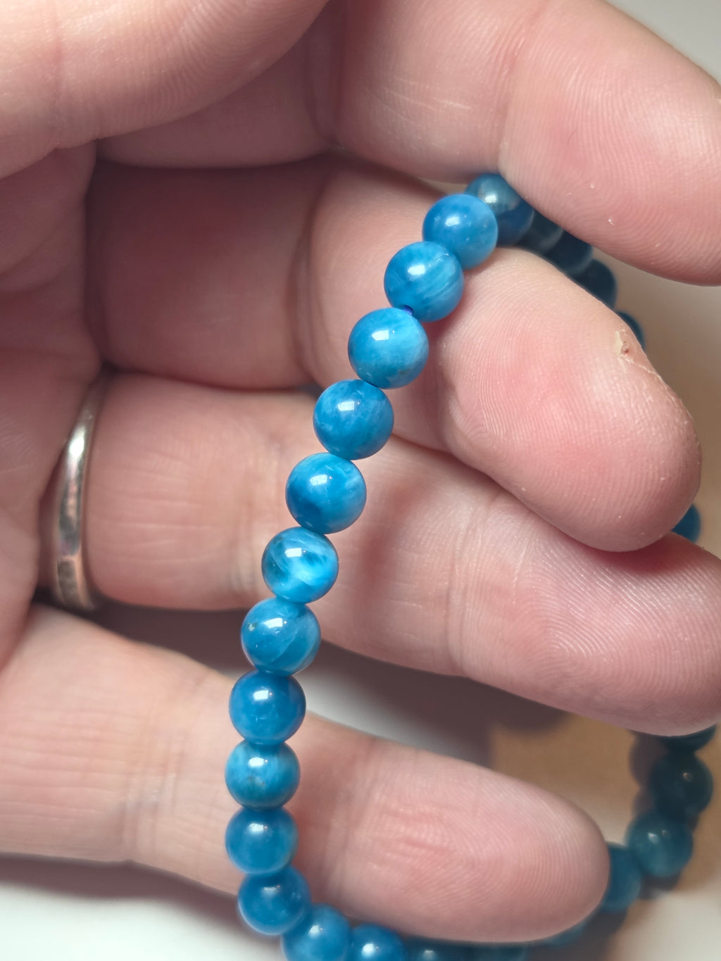 Apatite crystal bracelet