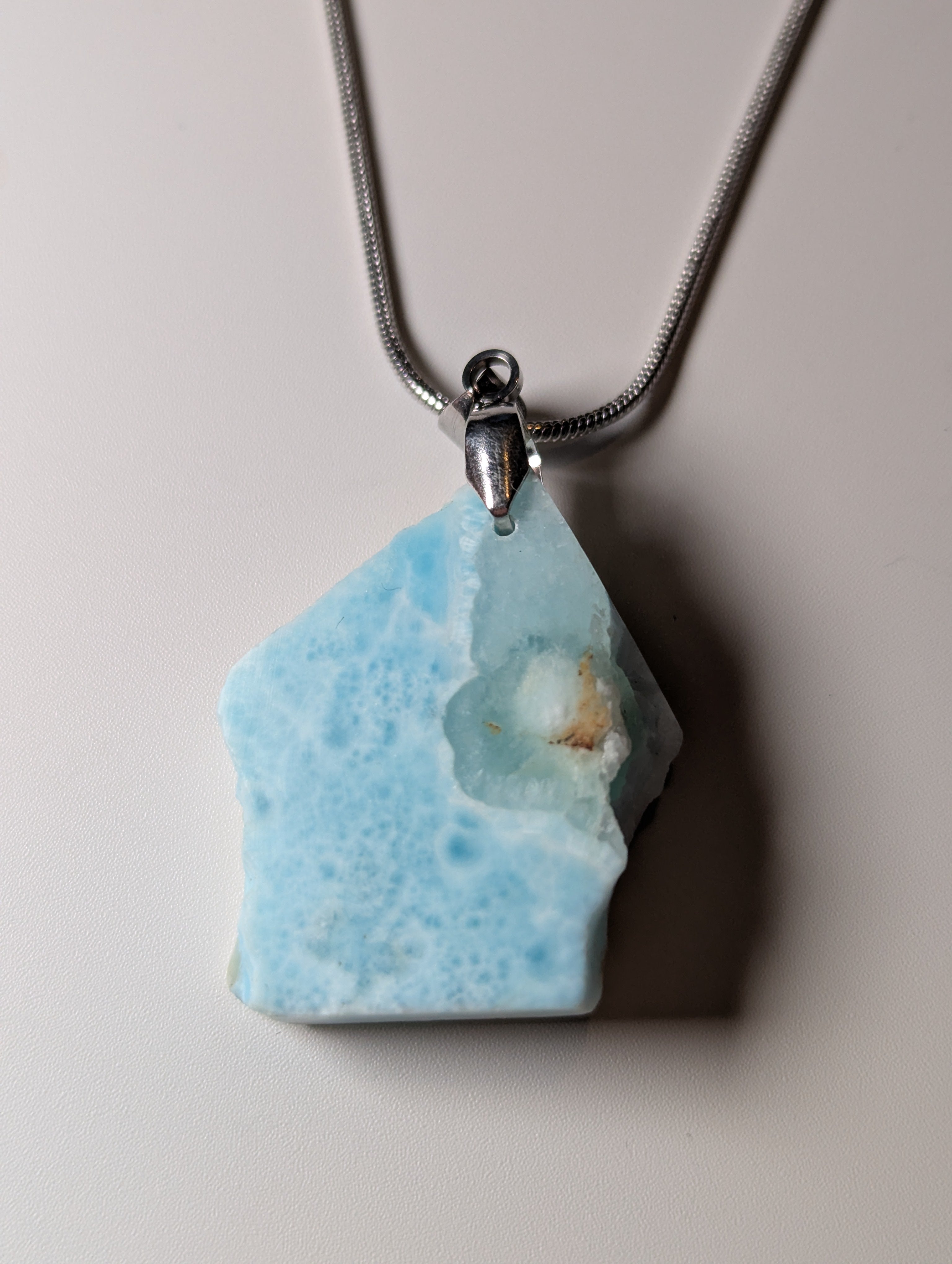 Larimar crystal handmade necklace