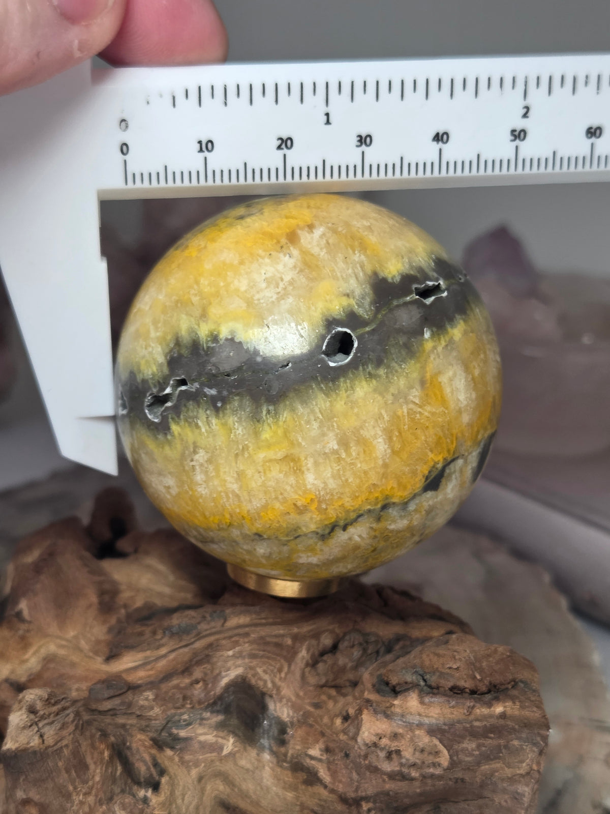 Bumblebee jasper crystal sphere