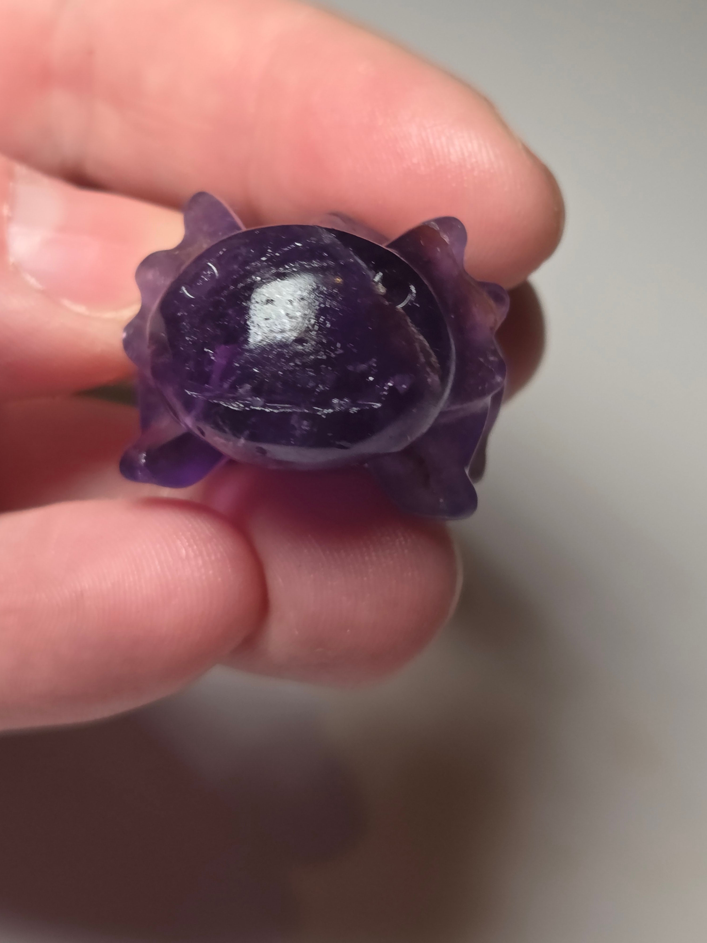Purple flourite small carving Axolotl