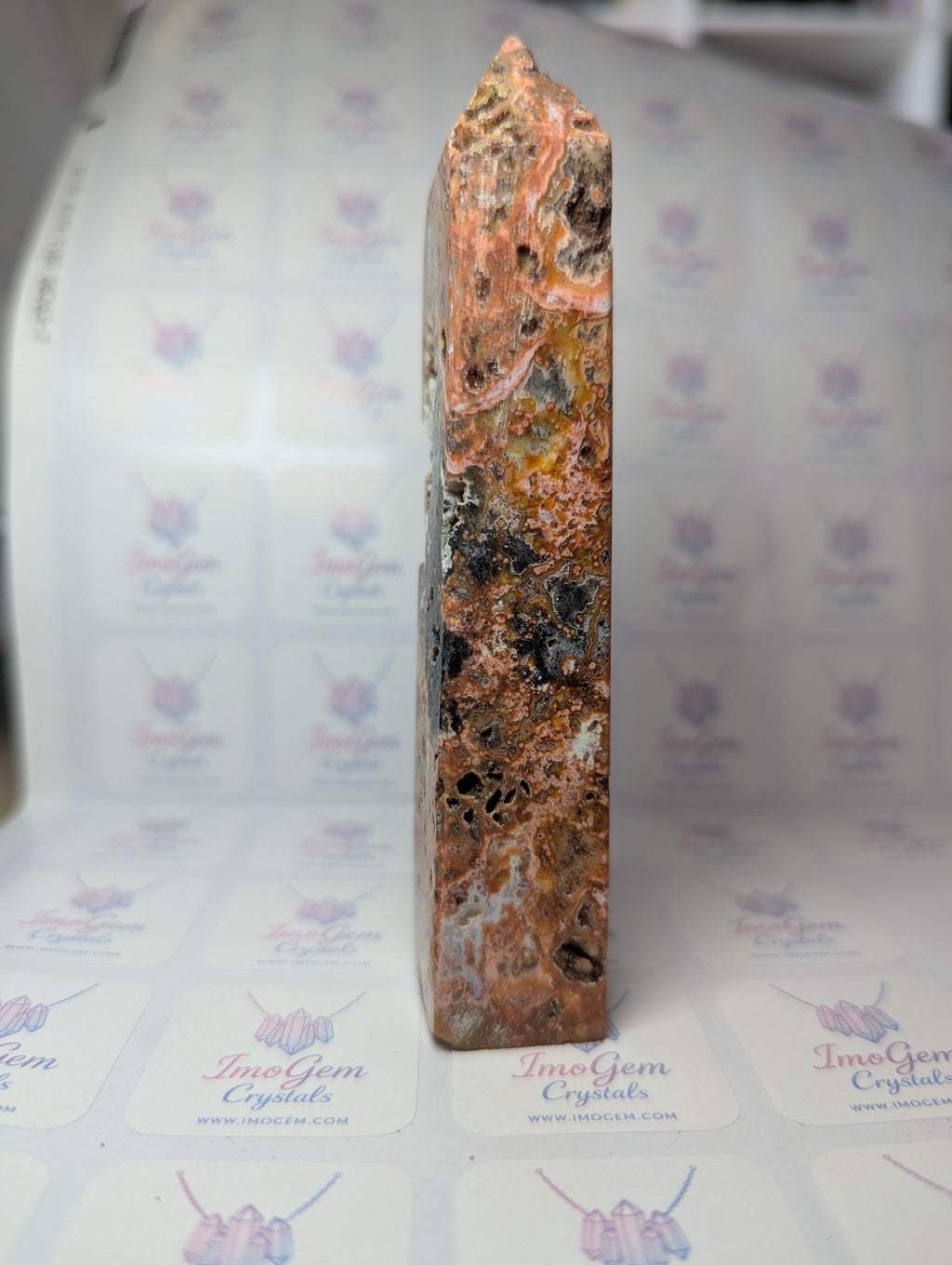 Duzy ocean Jasper crystal tower