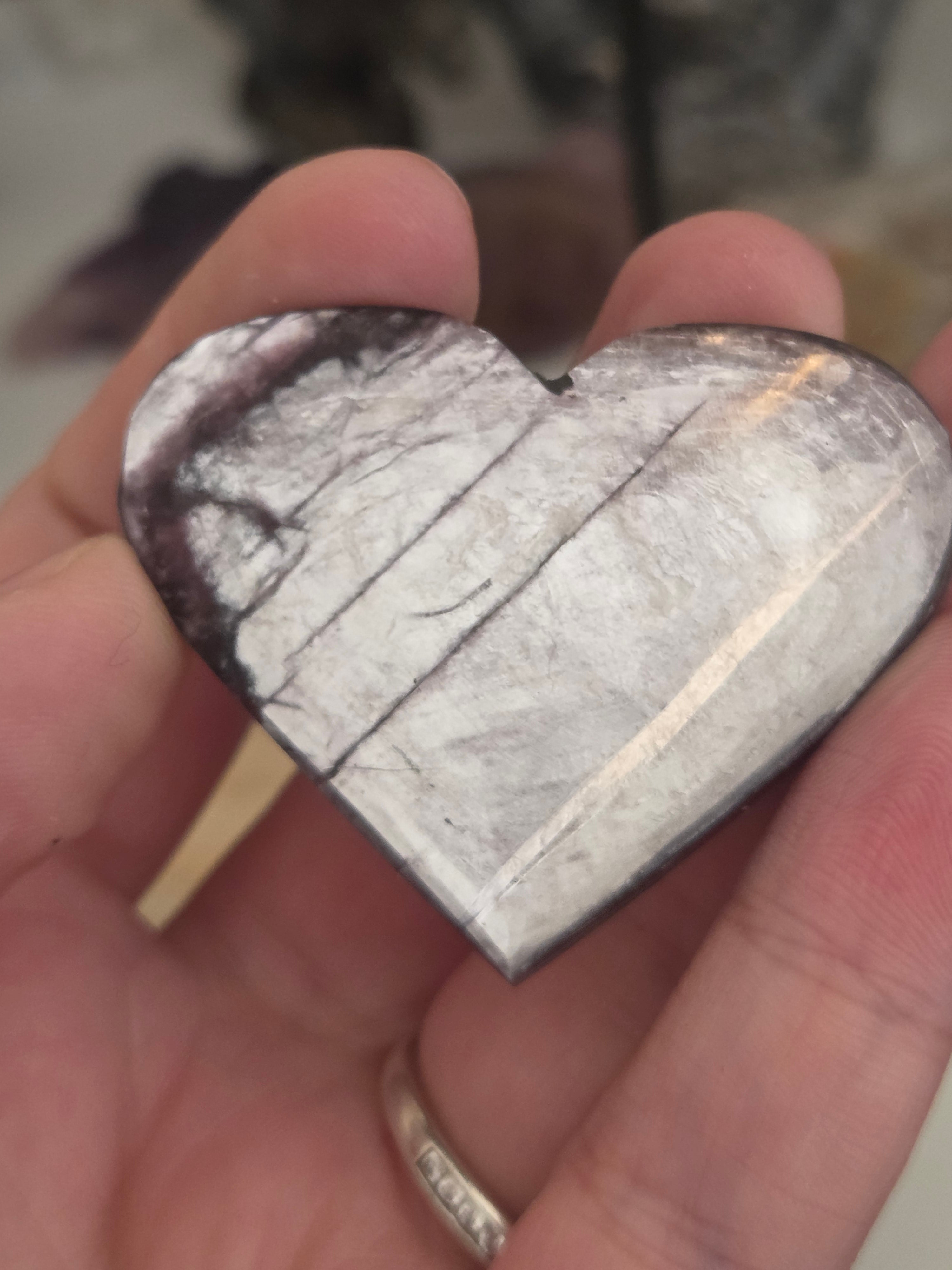 Purple Mica crystal heart
