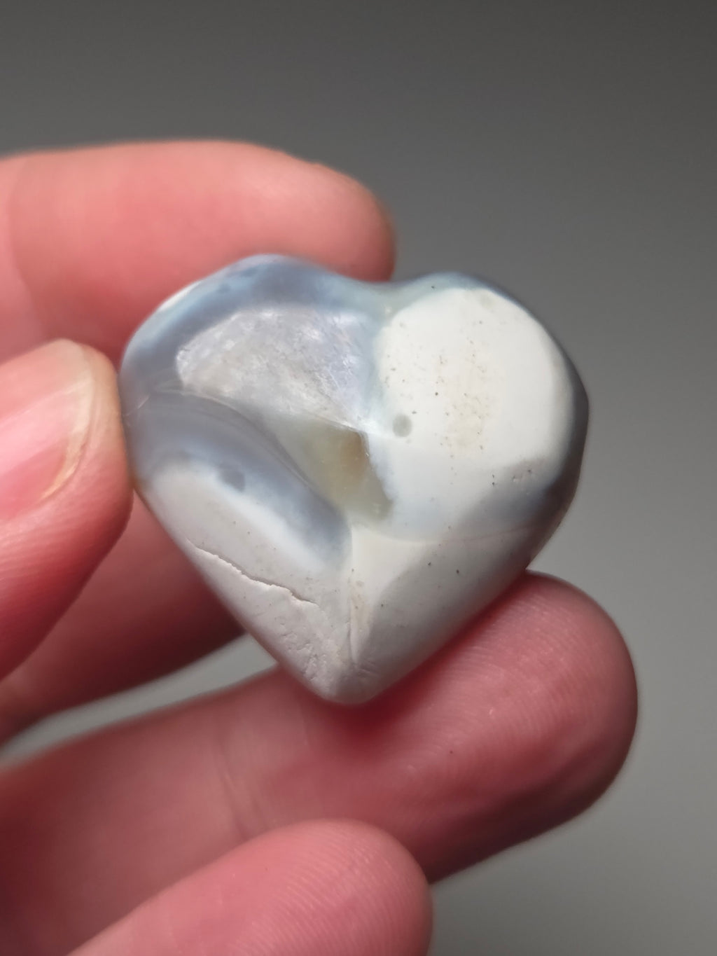 Orca Agate crystal heart carving