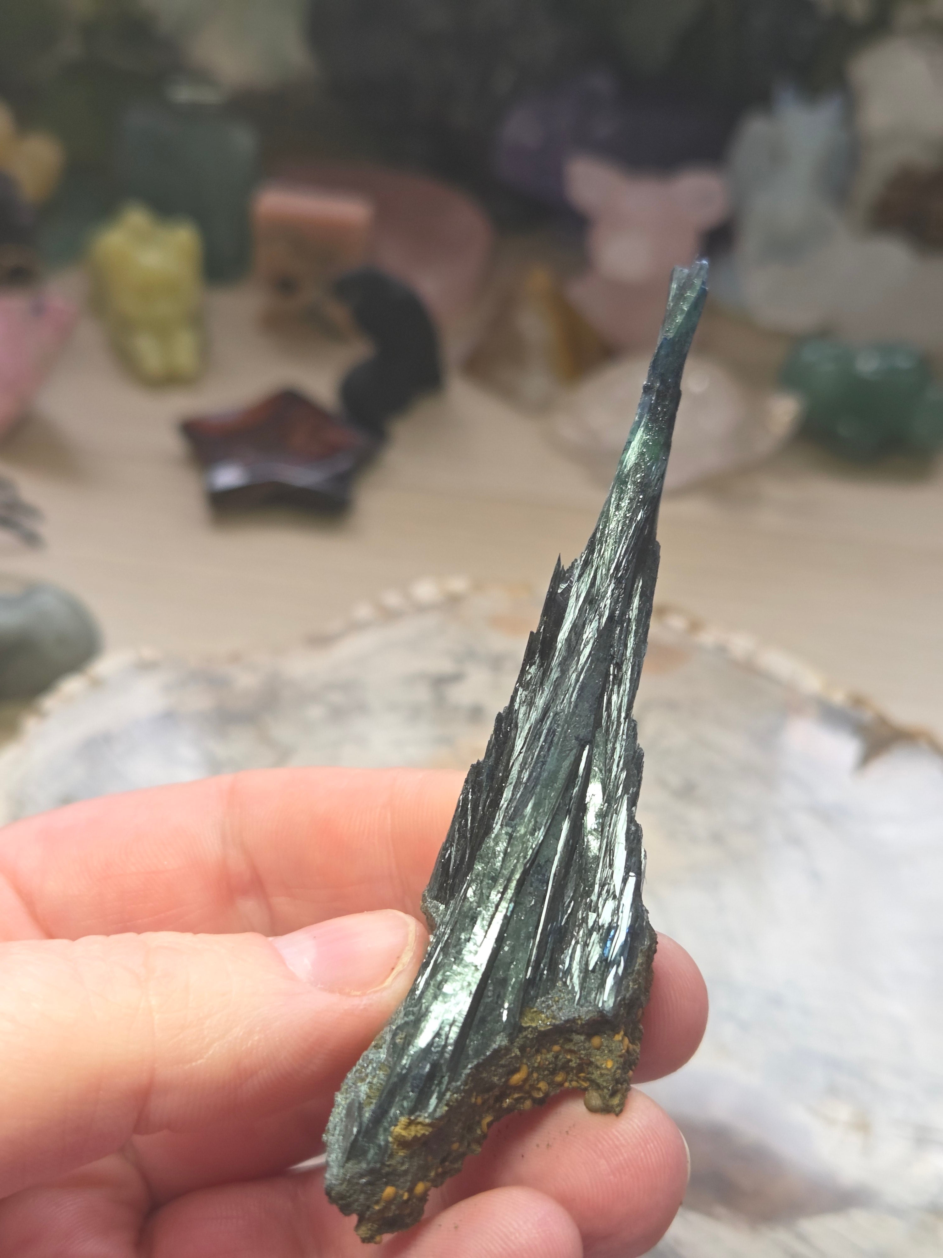 Genuine Vivianite specimen in box