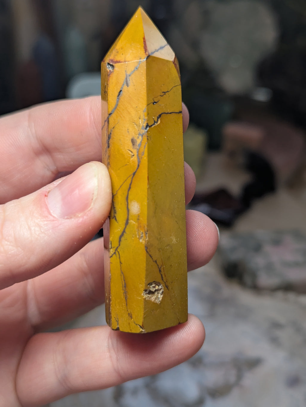 Mookite crystal tower with imperfections