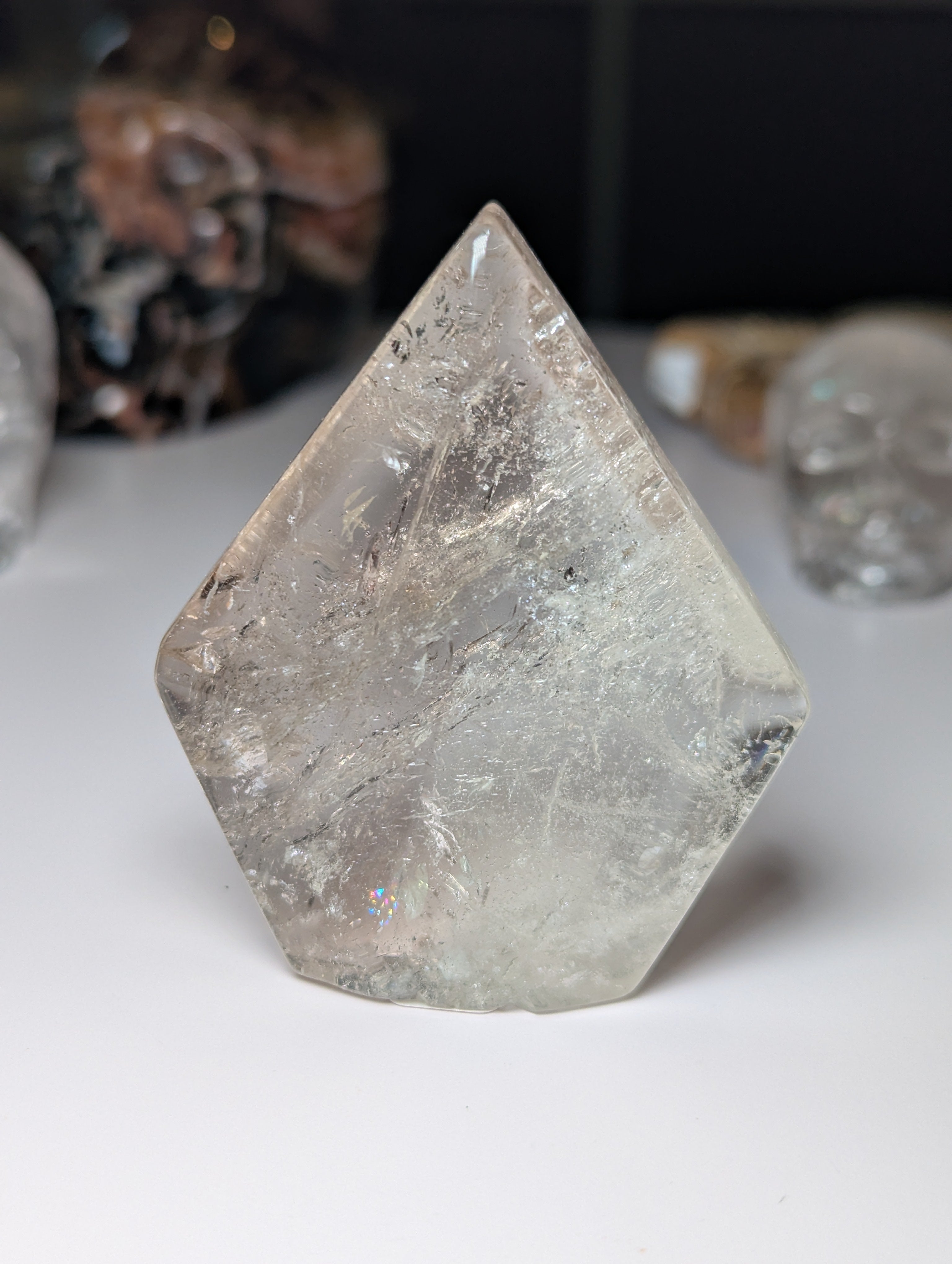 Clear quartz diamond Tear drop