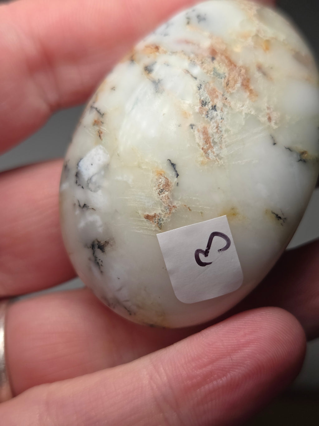 Dendritic crystal opal Palm stone