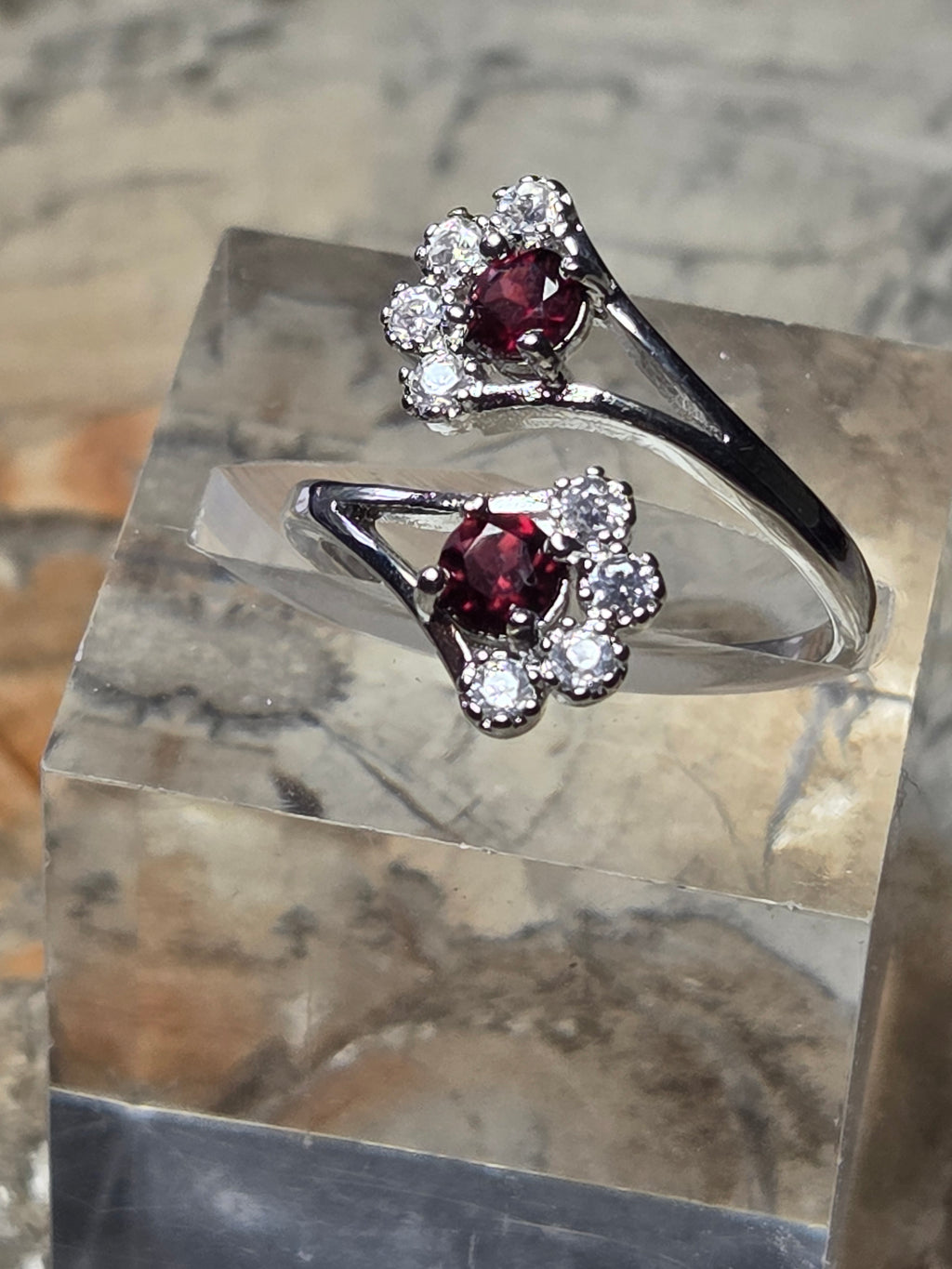 S925 Ruby Ajustable ring Grade AAAA  amazing one of a kind