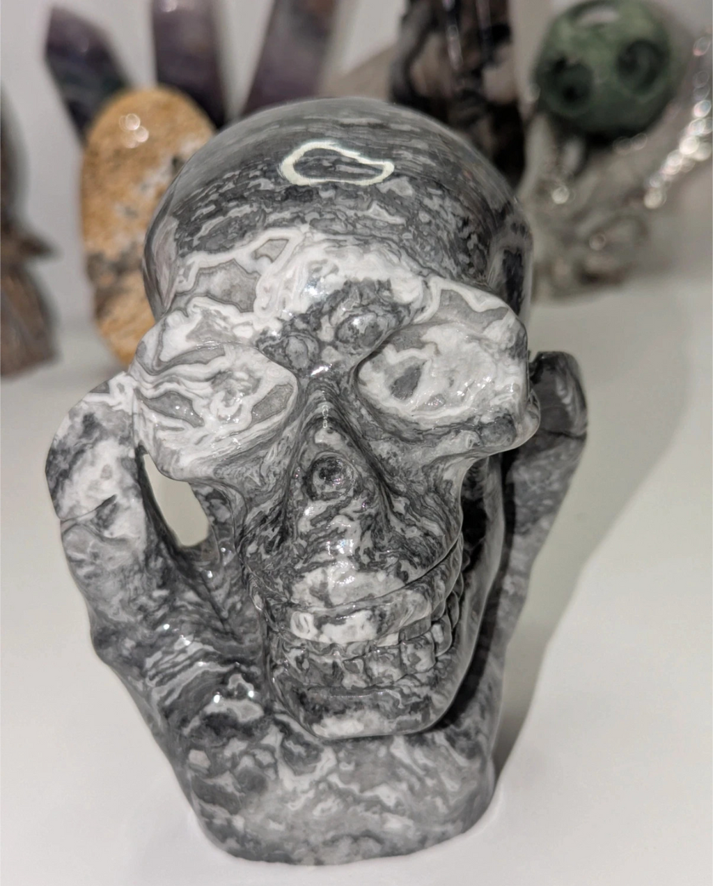 Picasso jasper skull and Claw