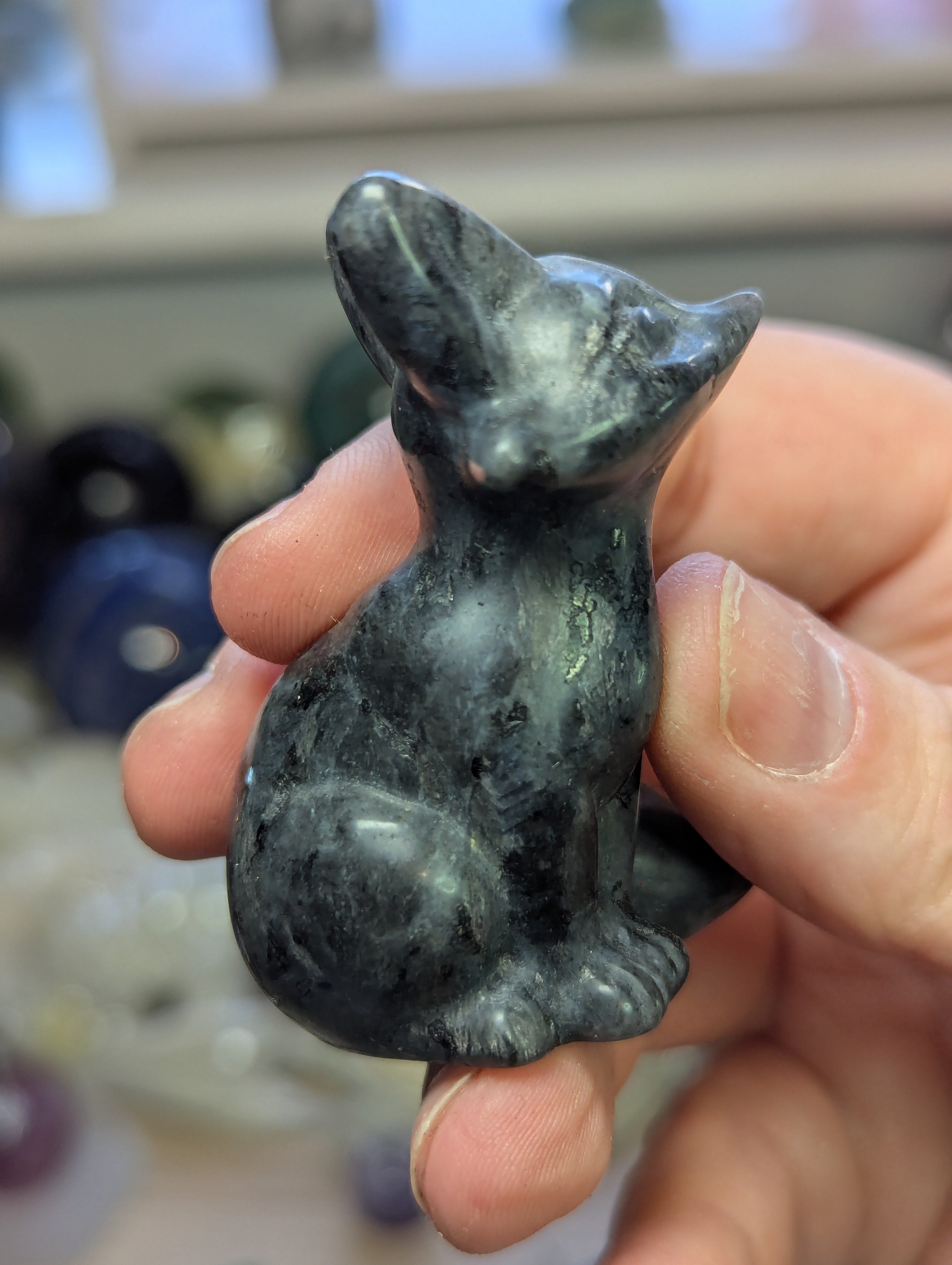 Crystal fox carvings