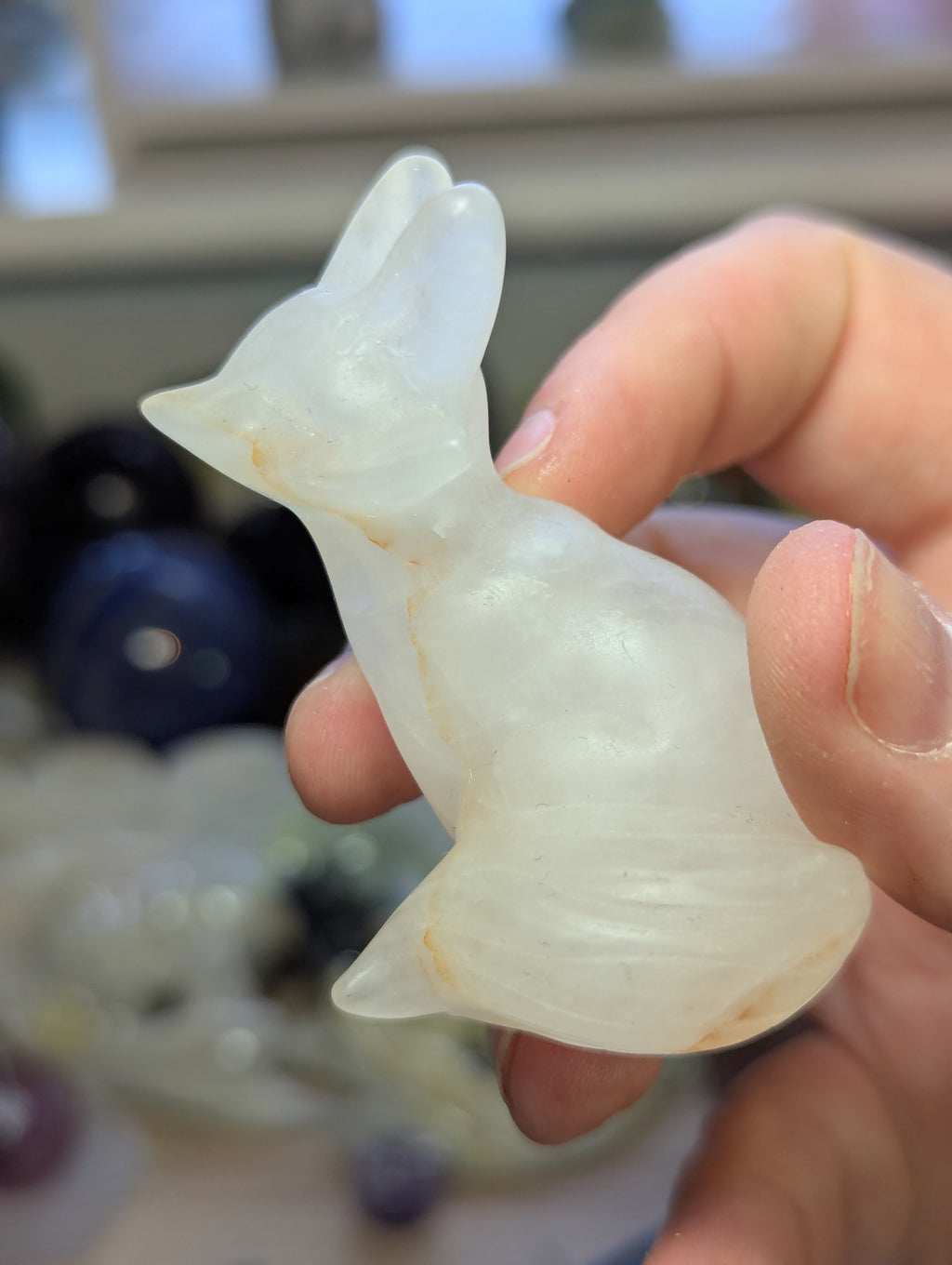 Crystal fox carvings